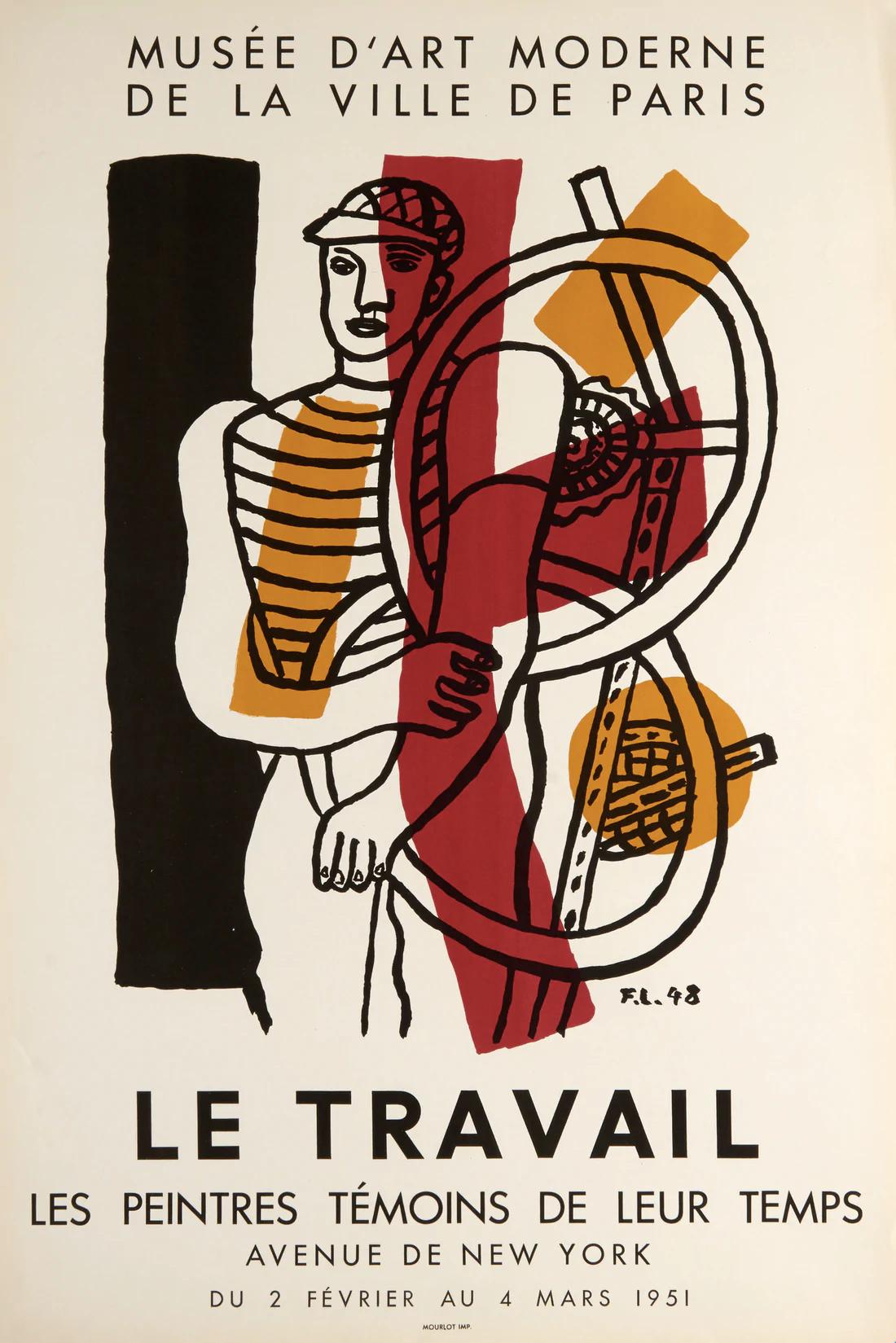 Le Travail by Fernand Leger, 1951 - Print by Fernand Léger