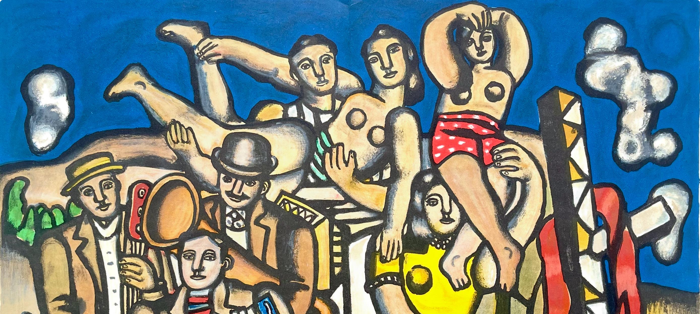 Léger, Acrobates et musiciens (Saphire 270), Derrière le miroir (dopo) - Print di Fernand Léger