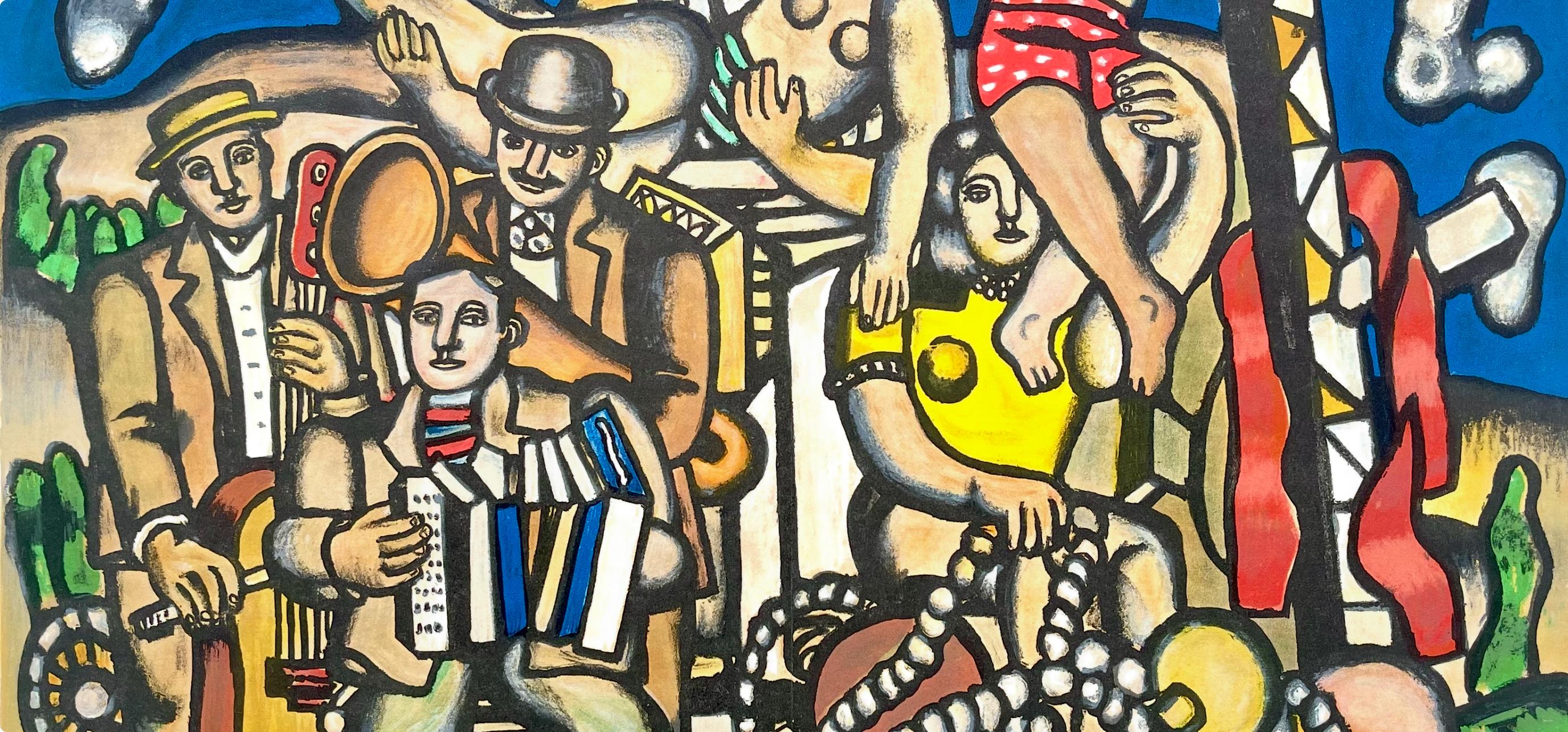 Léger, Acrobates et musiciens (Saphire 270), Derrière le miroir (dopo) - Print Cubismo di Fernand Léger