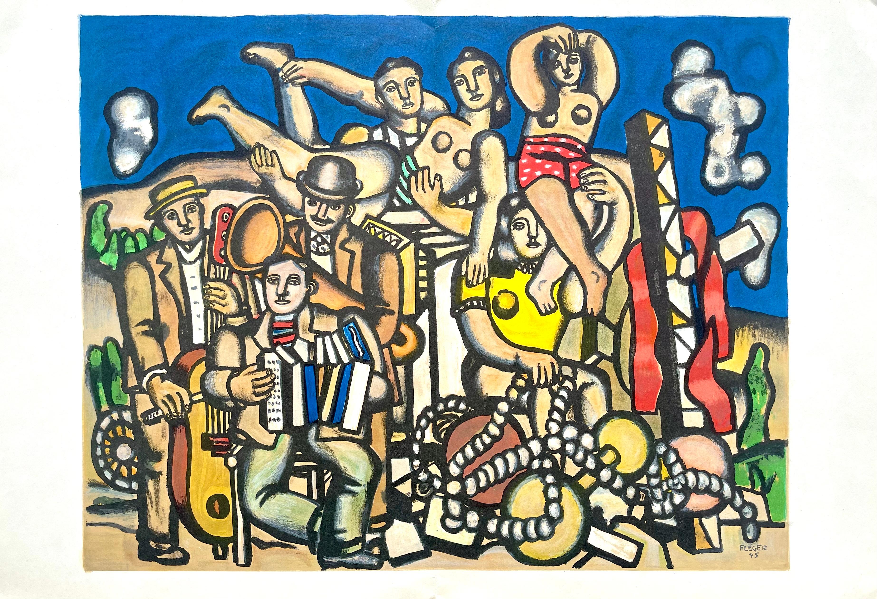 Litografia su carta vélin. Formato carta: 15 x 22 pollici, con piega centrale, come da edizione. Iscrizione: Firmata nel piatto e non numerata, come da edizione. Riferimenti al catalogo ragionato: Fernand Léger e Lawrence Saphire. Fernand Léger: