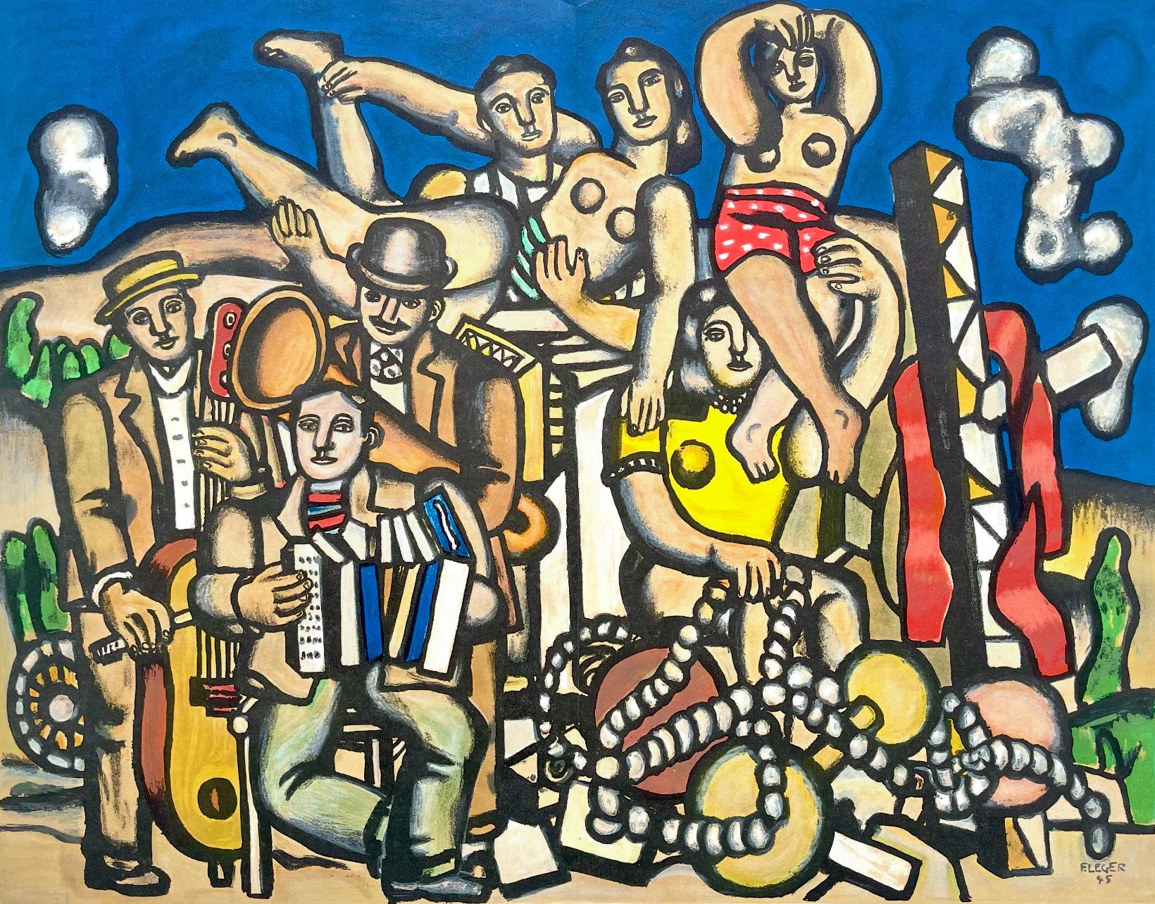 Landscape Print di Fernand Léger - Léger, Acrobates et musiciens (Saphire 270), Derrière le miroir (dopo)