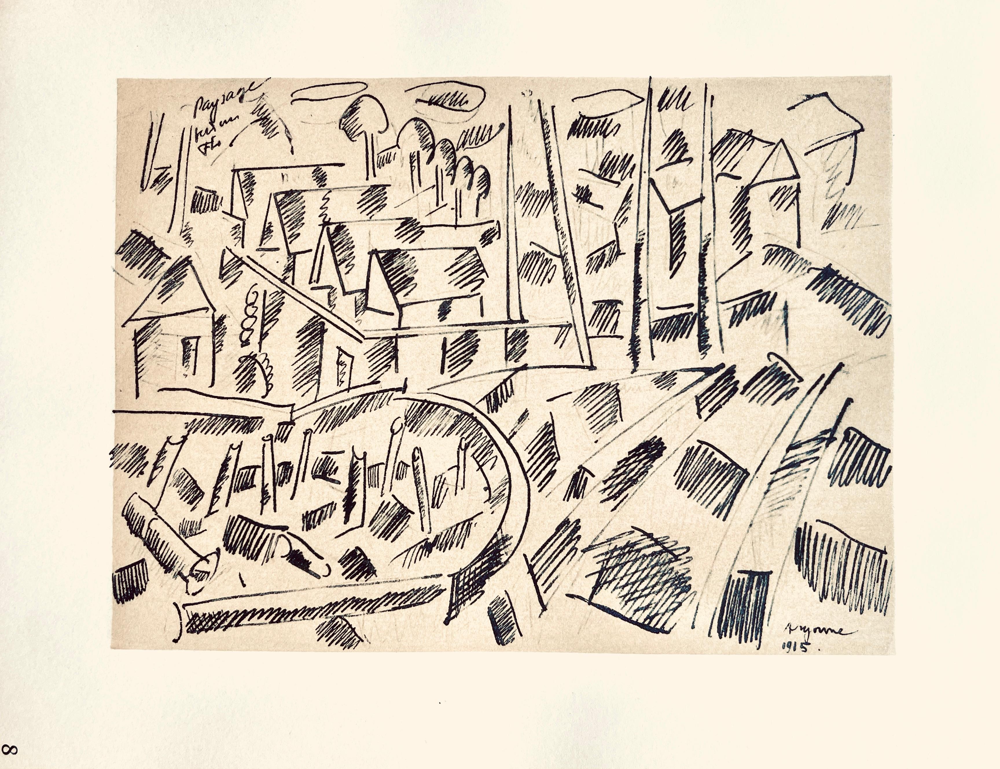 Lithograph, stencil on vélin paper. Paper Size: 7.75 x 10 inches. Inscription: Signed in the plate and unnumbered, as issued. Notes: From the folio, Fernand Léger, Dessins de Guerre 1915-16, 1956. Published by Berggruen et Cie, Paris; printed by