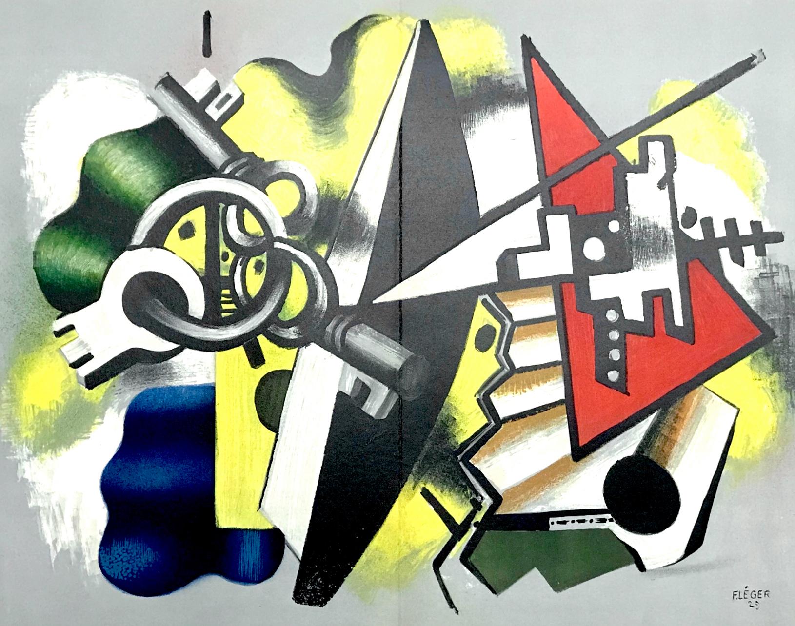 Landscape Print de Fernand Léger - Léger, Composición a tres voces, Derrière le miroir (después)