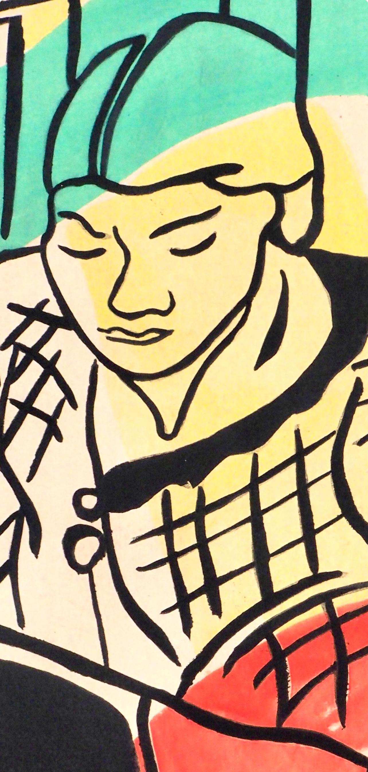 Léger, Composition, Contrastes (after) - Print by Fernand Léger