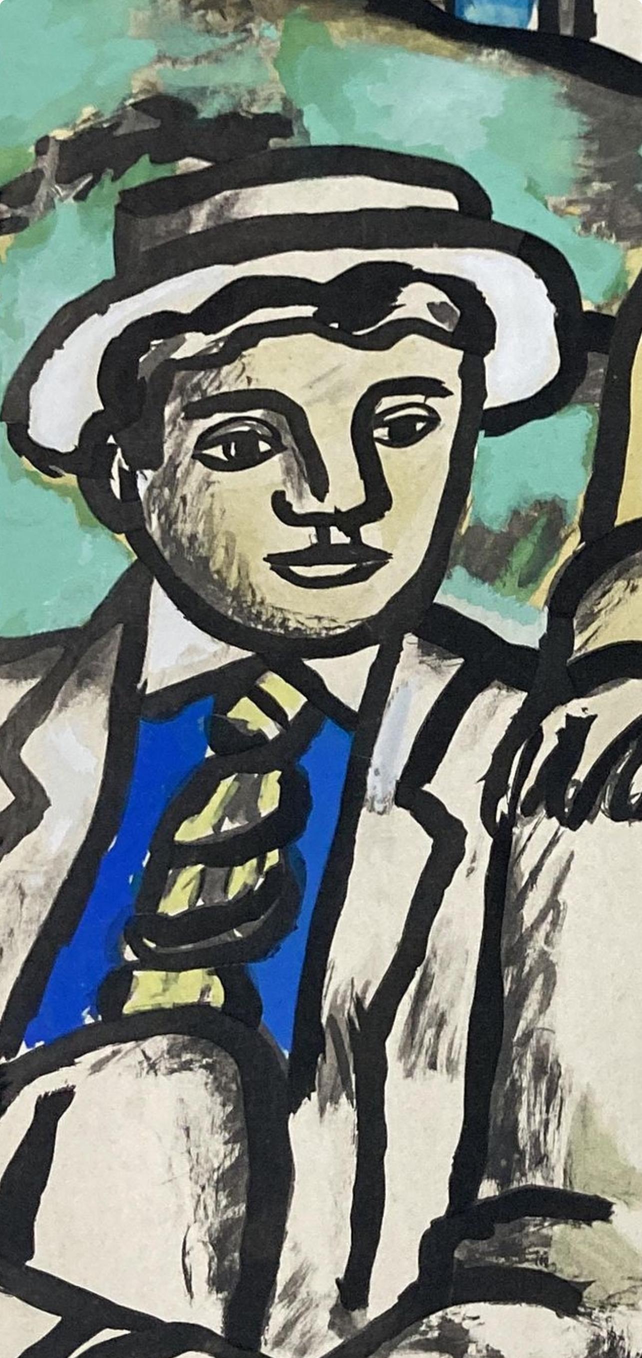 Léger, Composition, Contrastes (d'après) - Print de Fernand Léger