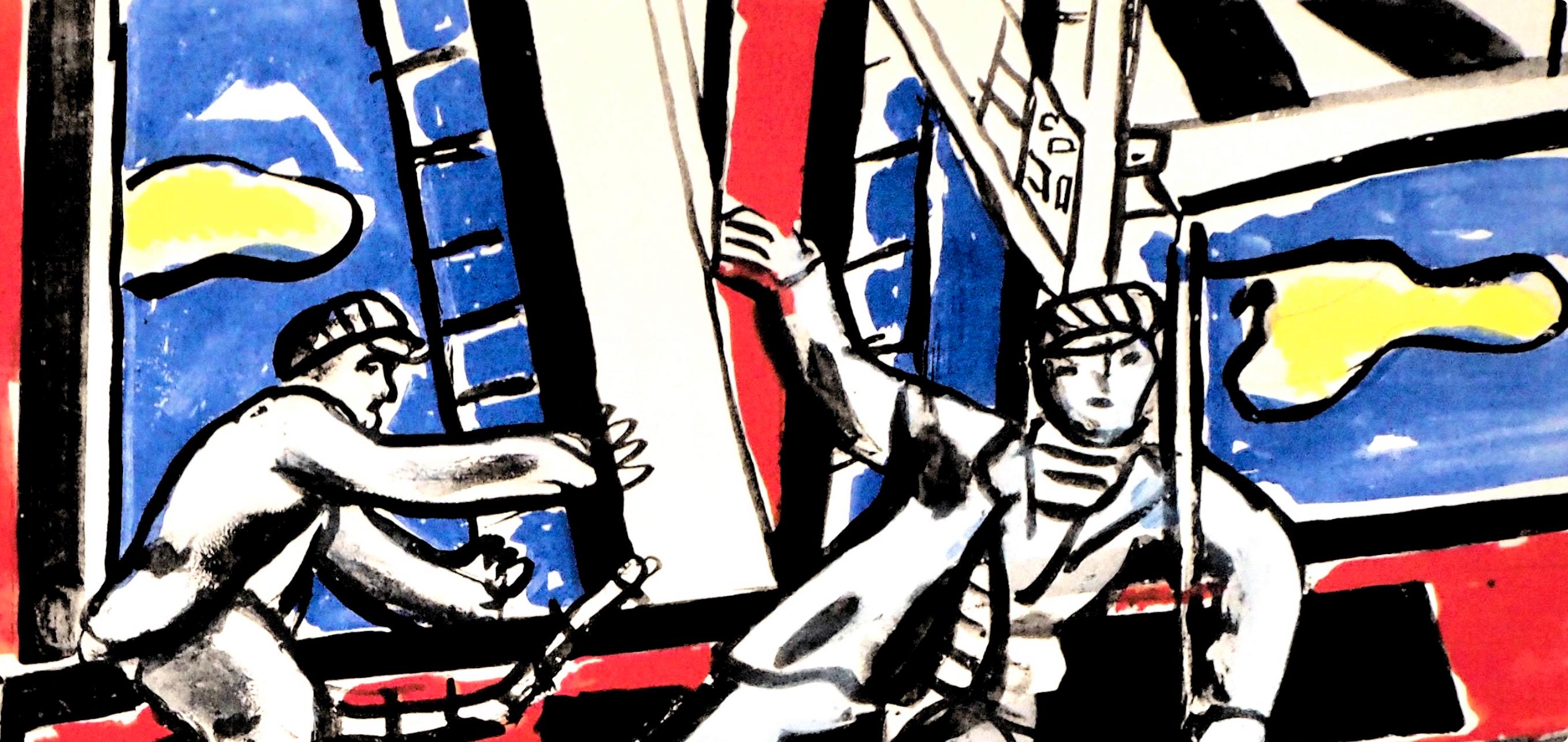 Léger, Composition, Contrastes (after) - Print by Fernand Léger