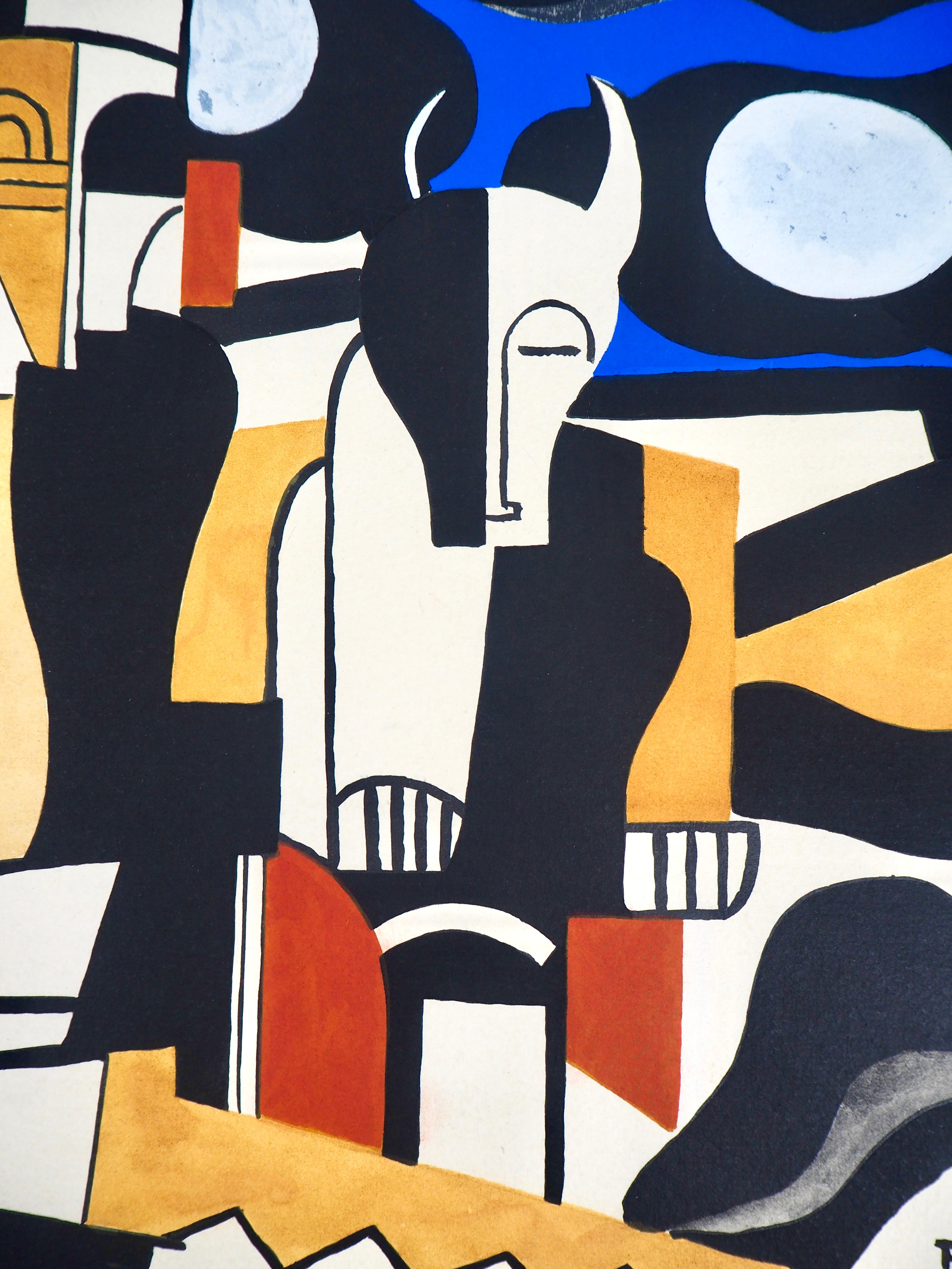 Léger, Composition, Contrastes (d'après) - Print de Fernand Léger