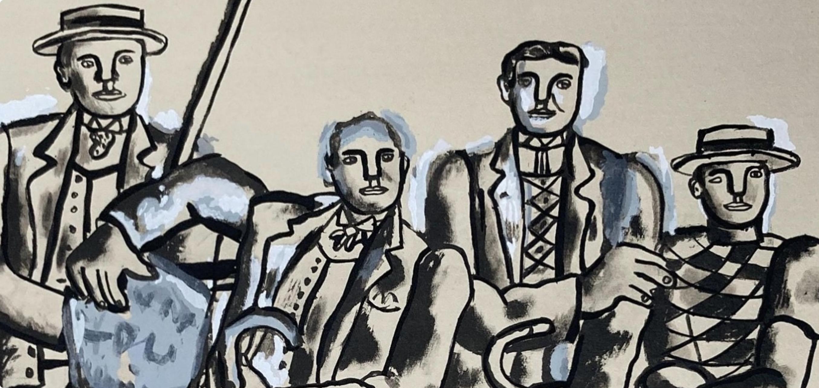 Léger, Composition, Contrastes (after) - Print by Fernand Léger