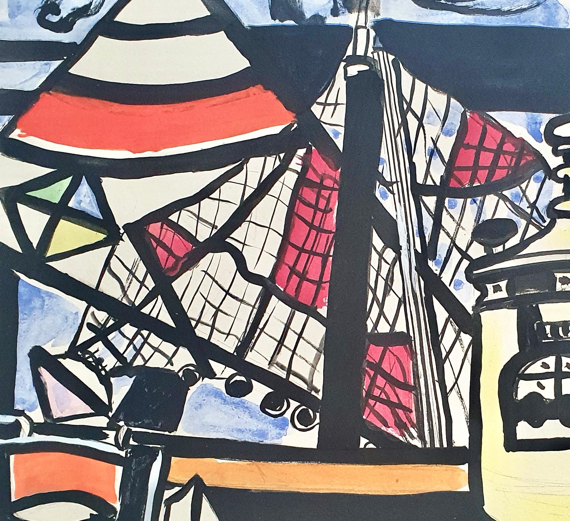 Léger, Composition, Contrastes (after) - Print by Fernand Léger
