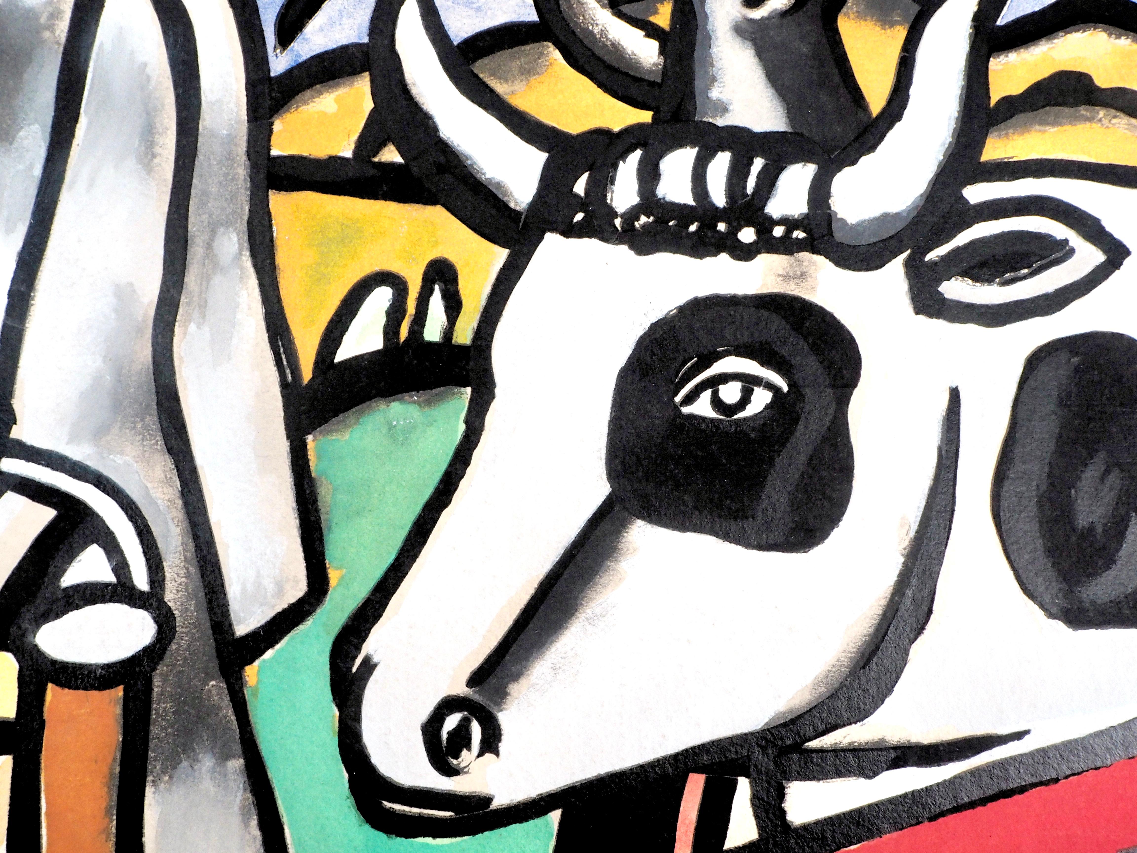 Léger, Composition, Contrastes (after) - Modern Print by Fernand Léger