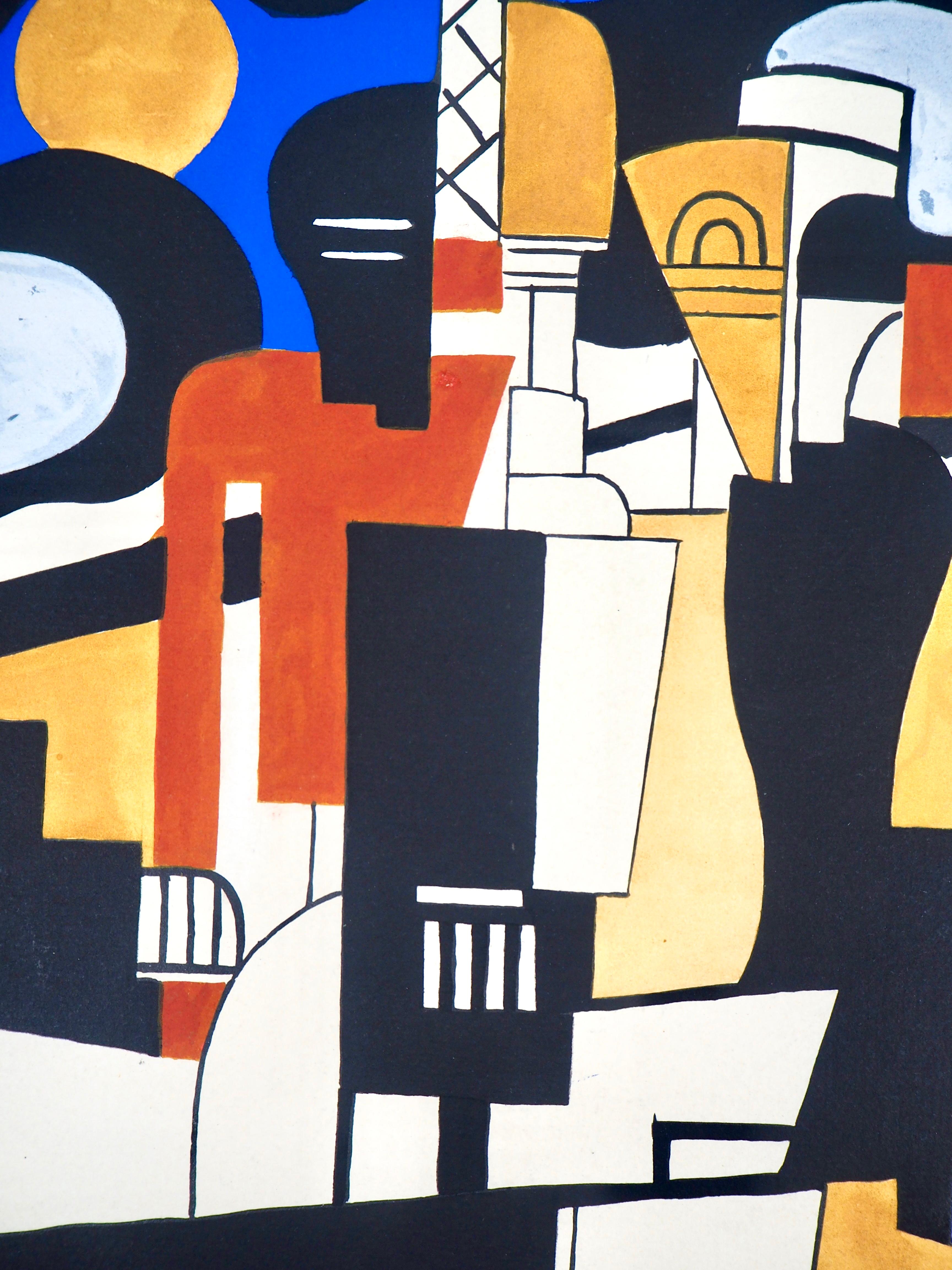 Léger, Composition, Contrastes (d'après) - Moderne Print par Fernand Léger