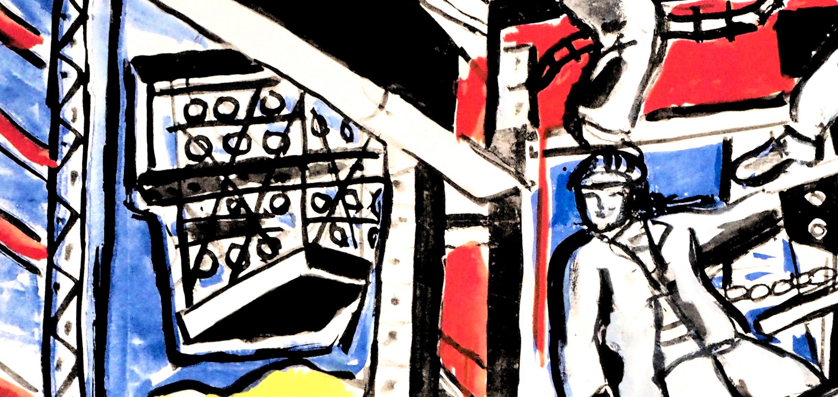 Léger, Composition, Contrastes (after) - Black Abstract Print by Fernand Léger