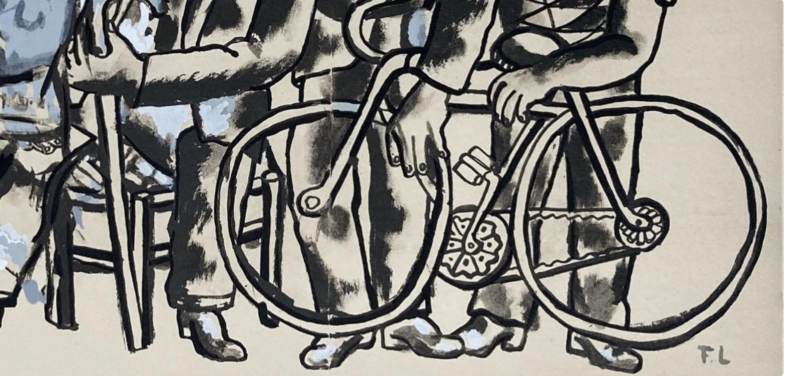 Léger, Composition, Contrastes (after) - Gray Abstract Print by Fernand Léger