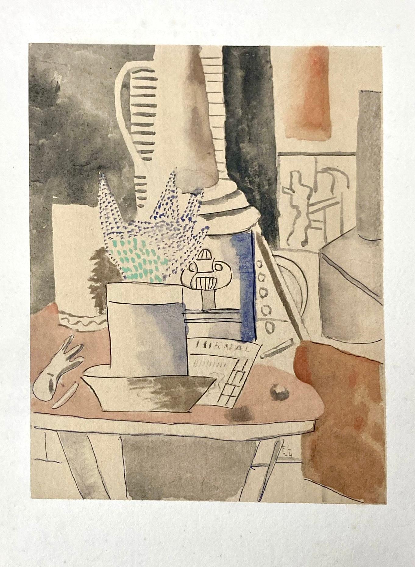 Lithograph and stencil on papier a la cuve du moulin Richard de Bas spécialement filigrané pour cette édition paper. Inscription: signed in the plate and unnumbered, as issued. Good condition. Notes: From the folio, Contrastes, 13 Aquarelles,