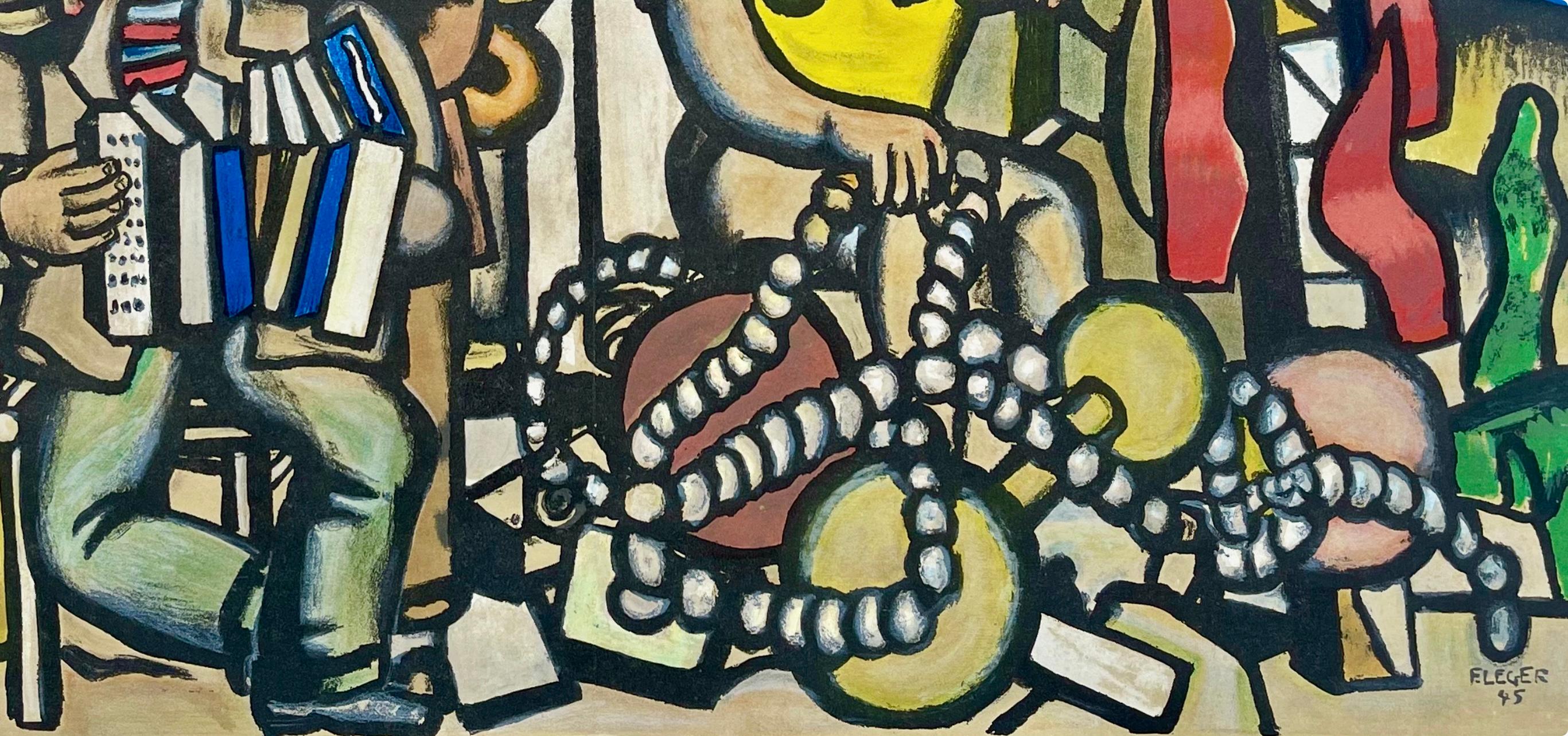 Léger, Composition, Derrière le miroir (after) - Modern Print by Fernand Léger