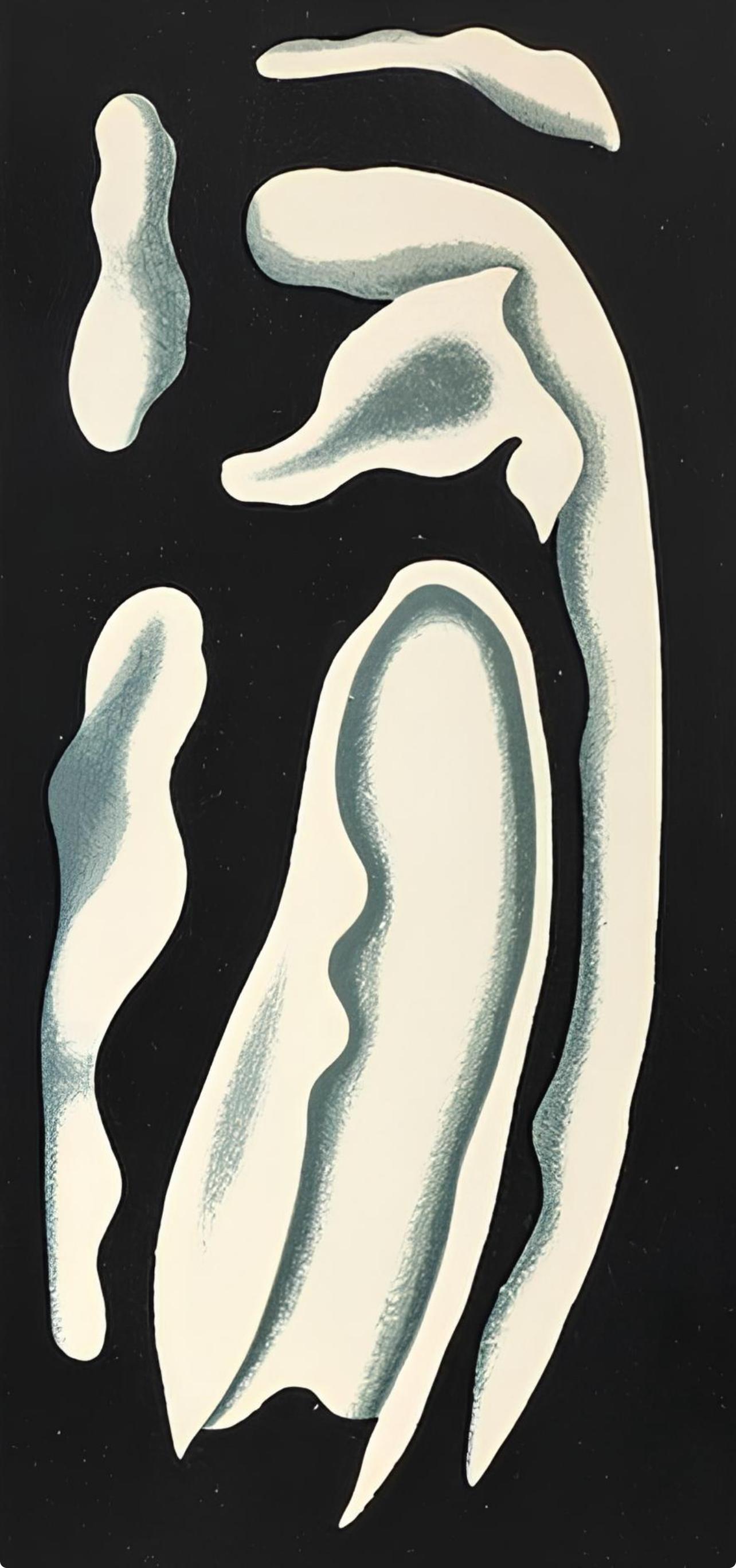Léger, Composition, Derrière le miroir (after) - Black Abstract Print by Fernand Léger