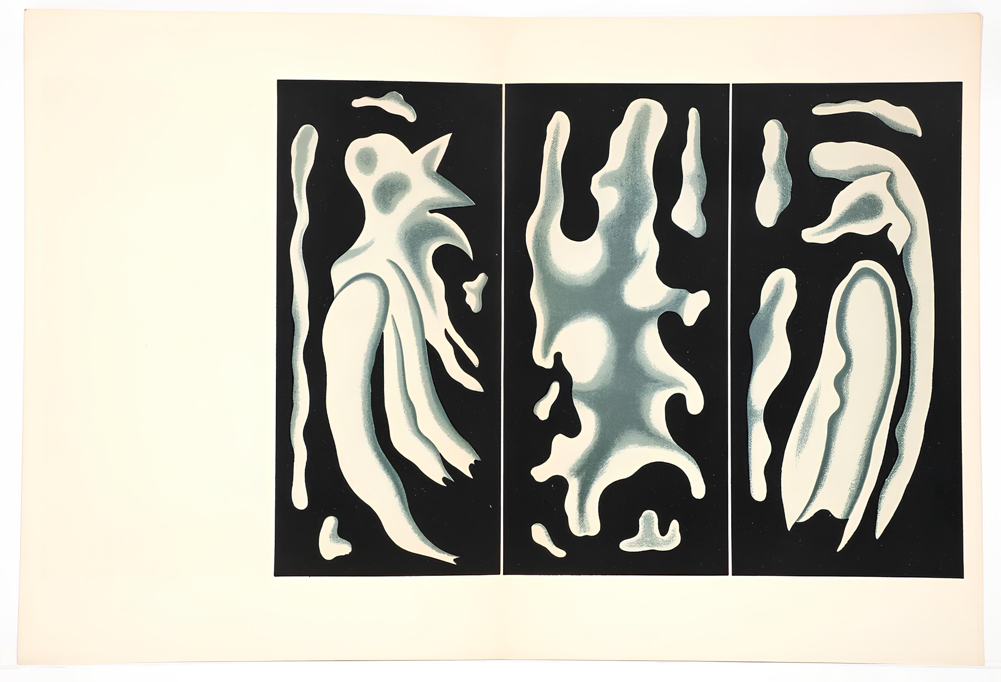 Lithograph on vélin paper. Inscription: Unsigned and unnumbered, as issued. Good condition, with centerfold, as issued. Notes: From Derrière le miroir, N° 107-108-109, 1958. Published by Aimé Maeght, Éditeur, Paris; printed by Éditions Pierre à Feu,