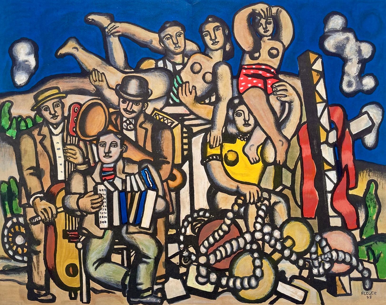 Fernand Léger Abstract Print - Léger, Composition, Derrière le miroir (after)