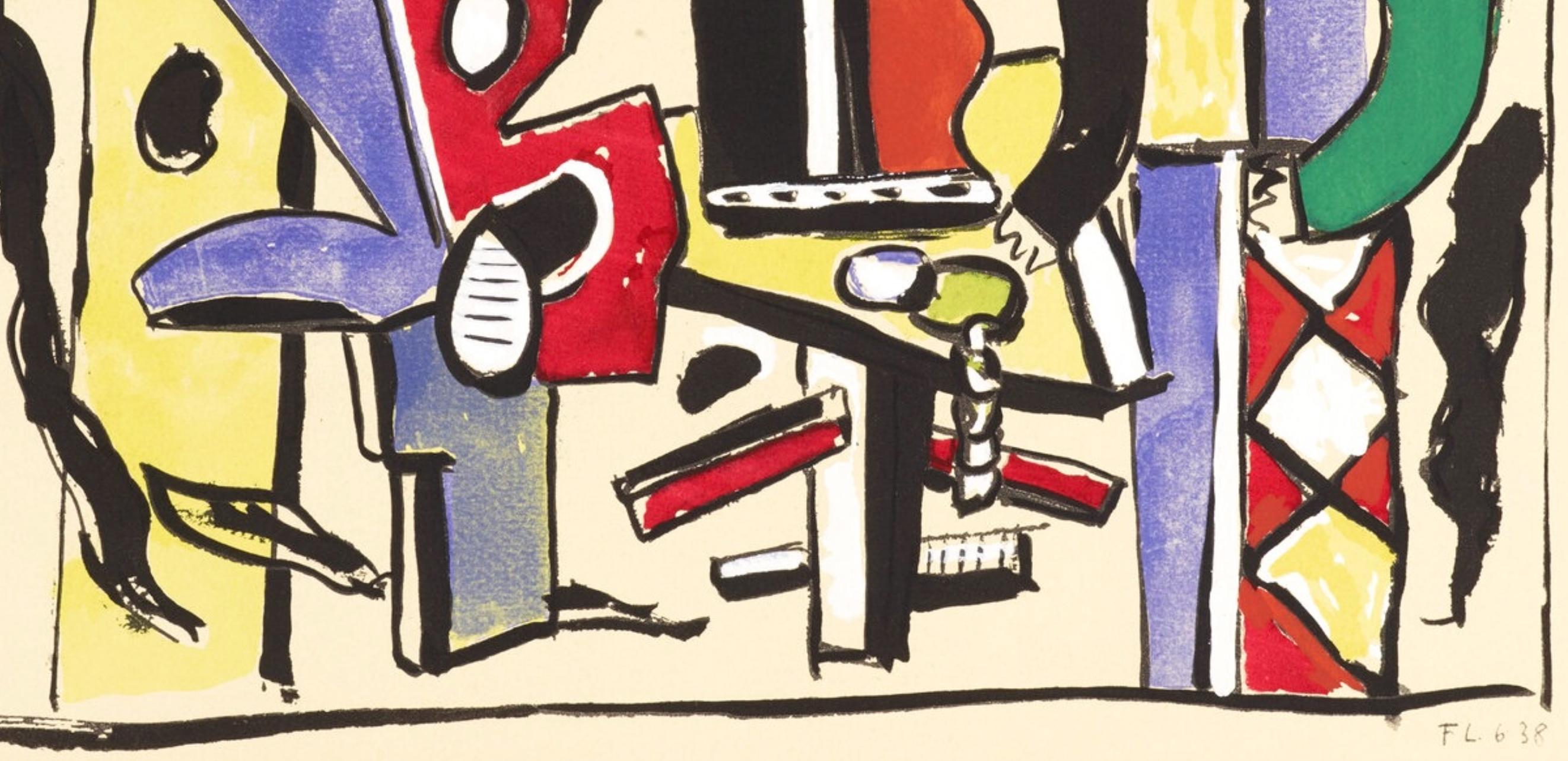 Léger, Komposition, Douze Contemporains (nach) (Moderne), Print, von Fernand Léger
