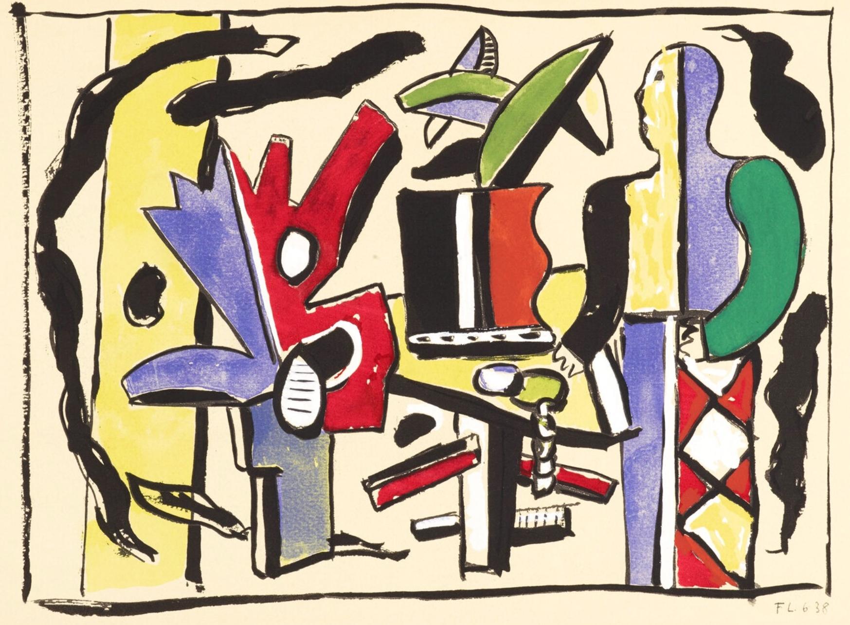 Fernand Léger Abstract Print - Léger, Composition, Douze Contemporains (after)