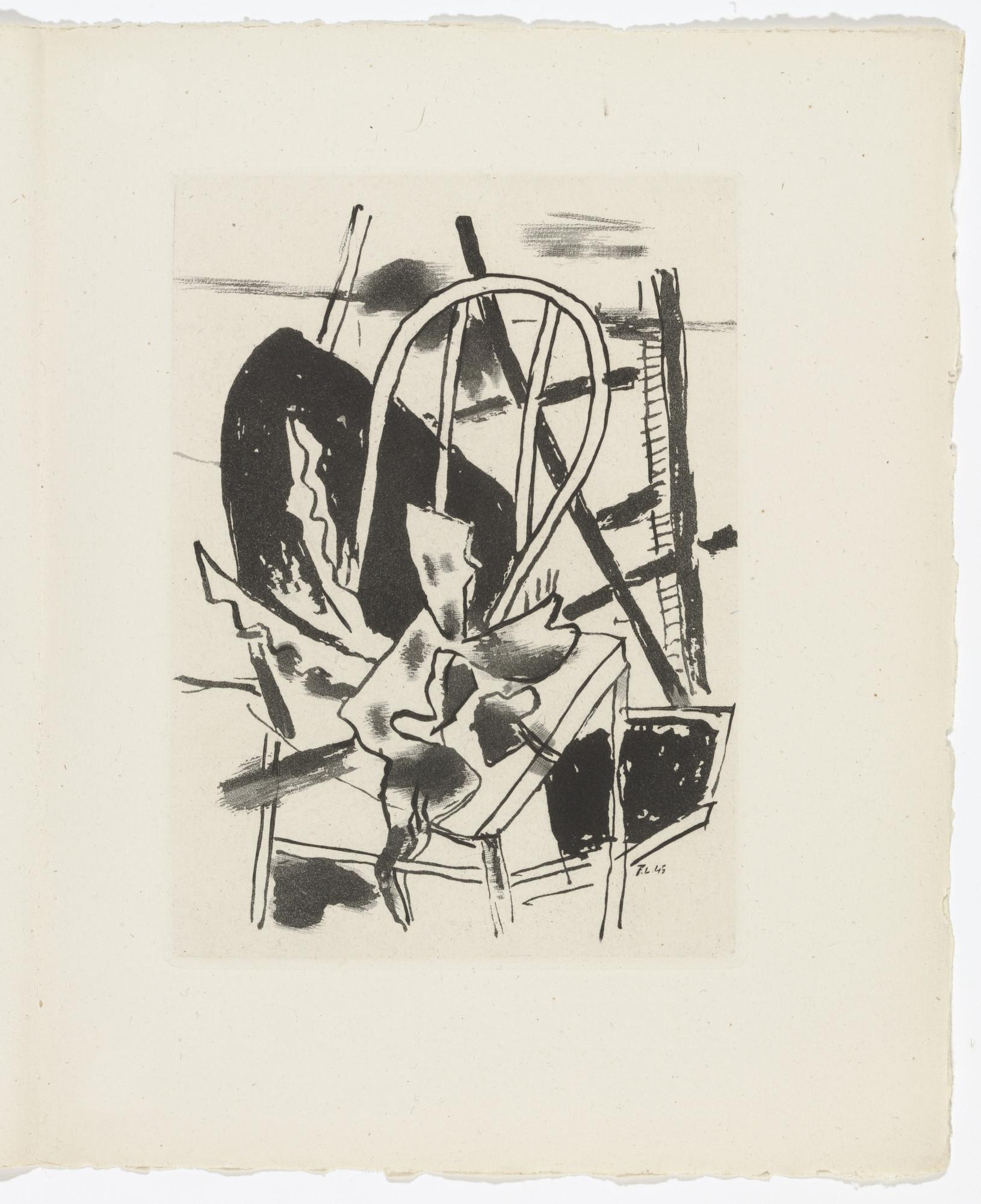 Léger, Composition, Du cubisme (after) - Beige Figurative Print by Fernand Léger