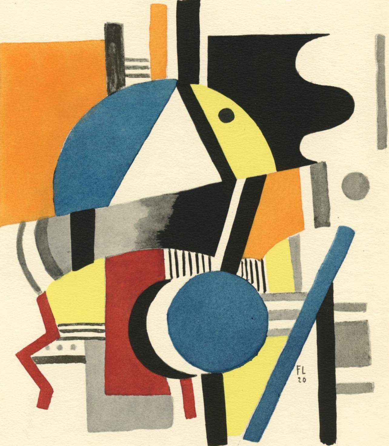 Landscape Print de Fernand Léger - Léger, Composición, El Arte Cubista, Teorías y Realizaciones (después)