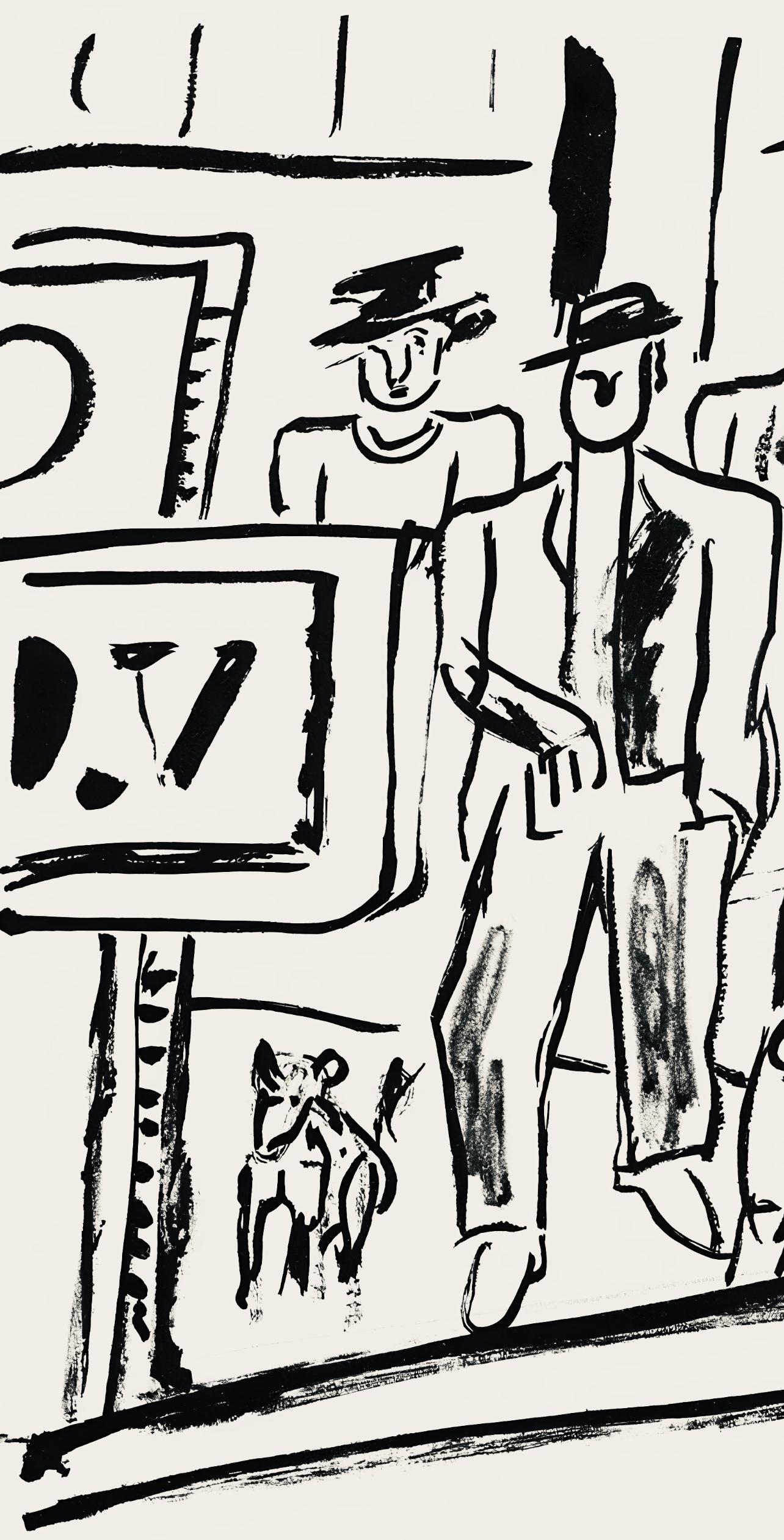 Léger, Composition, mes voyages (after) - Print by Fernand Léger