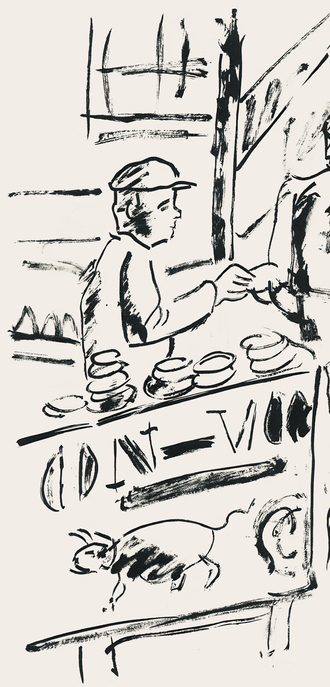 Léger, Composition, mes voyages (after) - Print by Fernand Léger