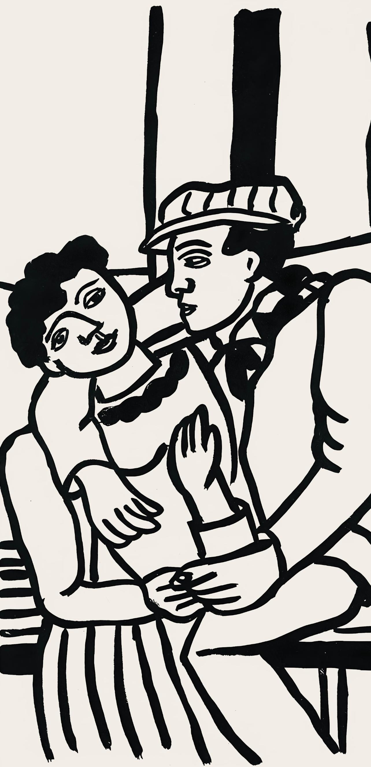 Léger, Composition, mes voyages (after) - Print by Fernand Léger