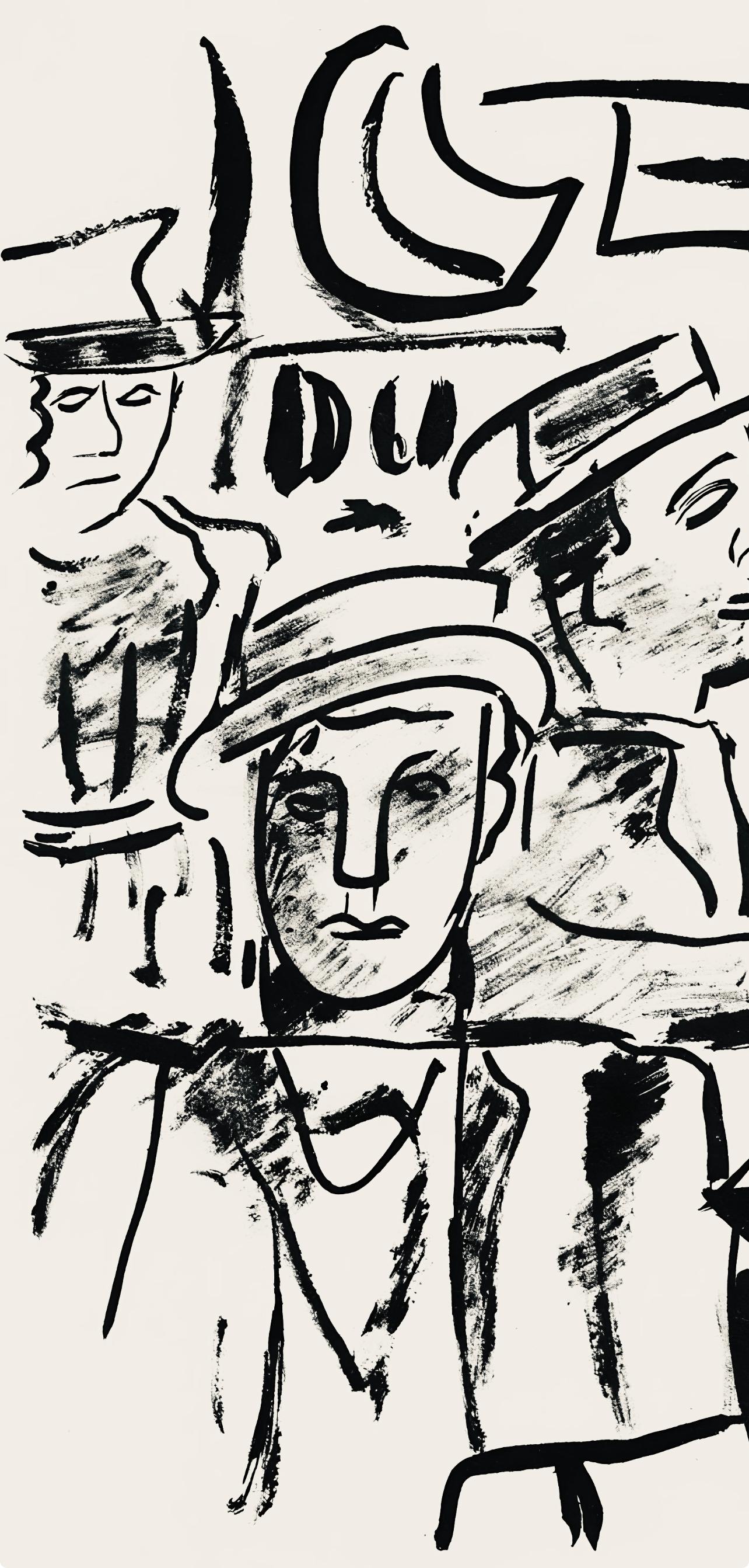 Léger, Composition, mes voyages (d'après) - Print de Fernand Léger