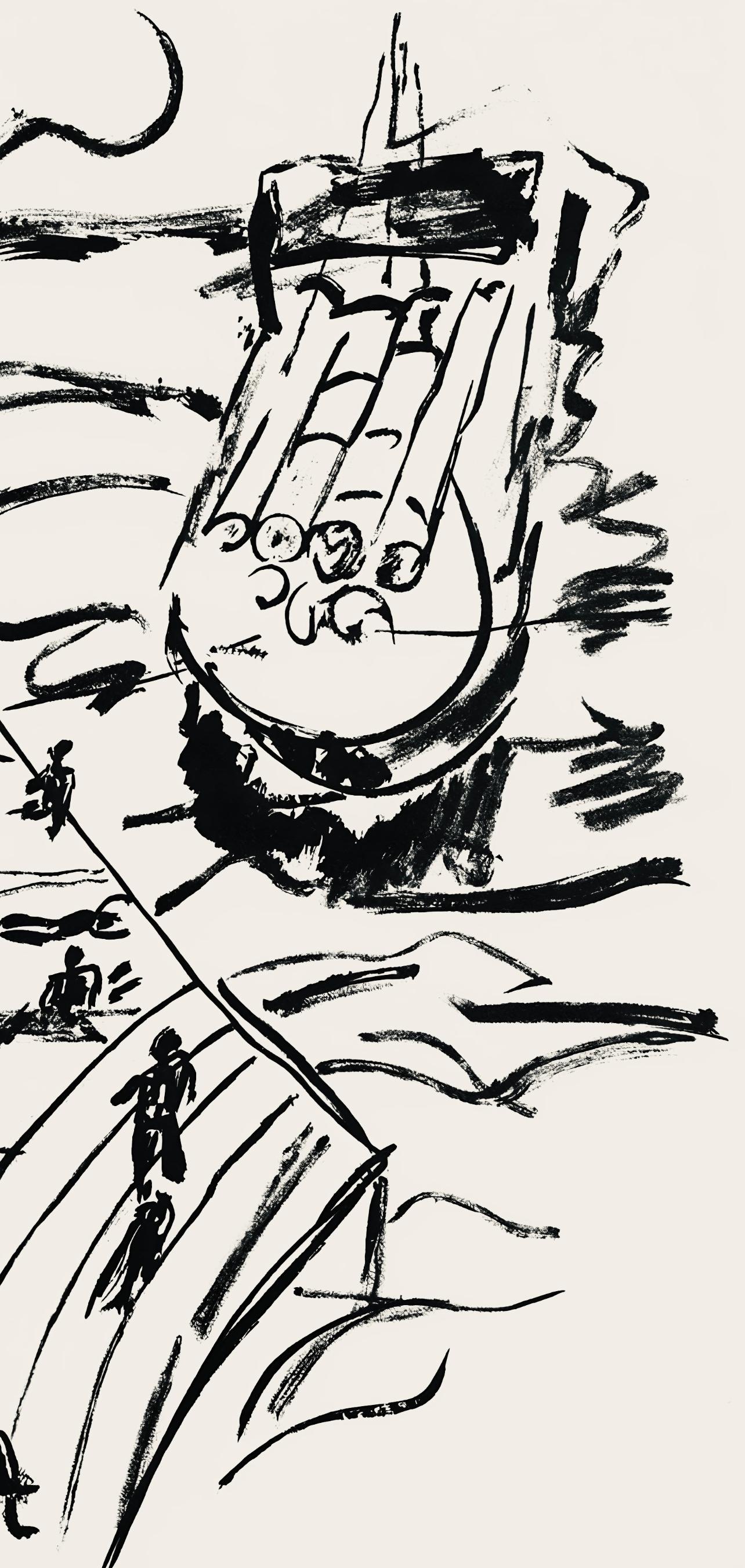Léger, Composition, mes voyages (d'après) - Print de Fernand Léger