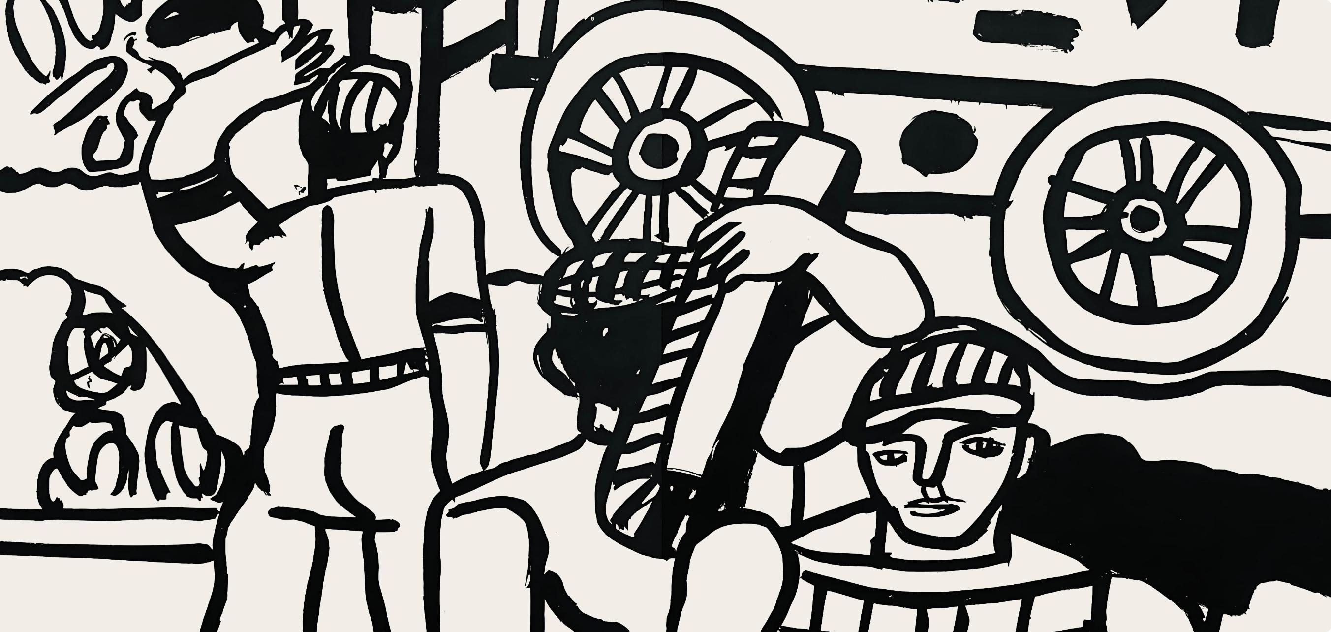 Léger, Composition, mes voyages (after) - Print by Fernand Léger