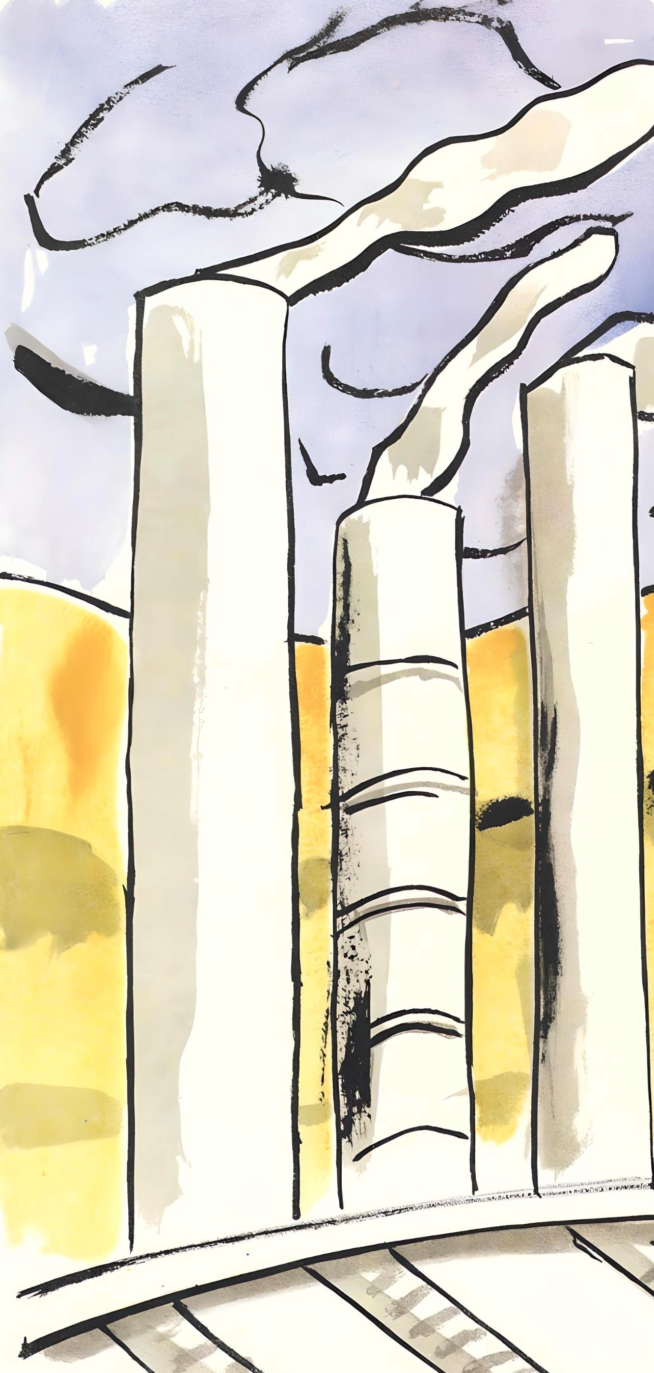 Léger, Composition, mes voyages (d'après) - Print de Fernand Léger