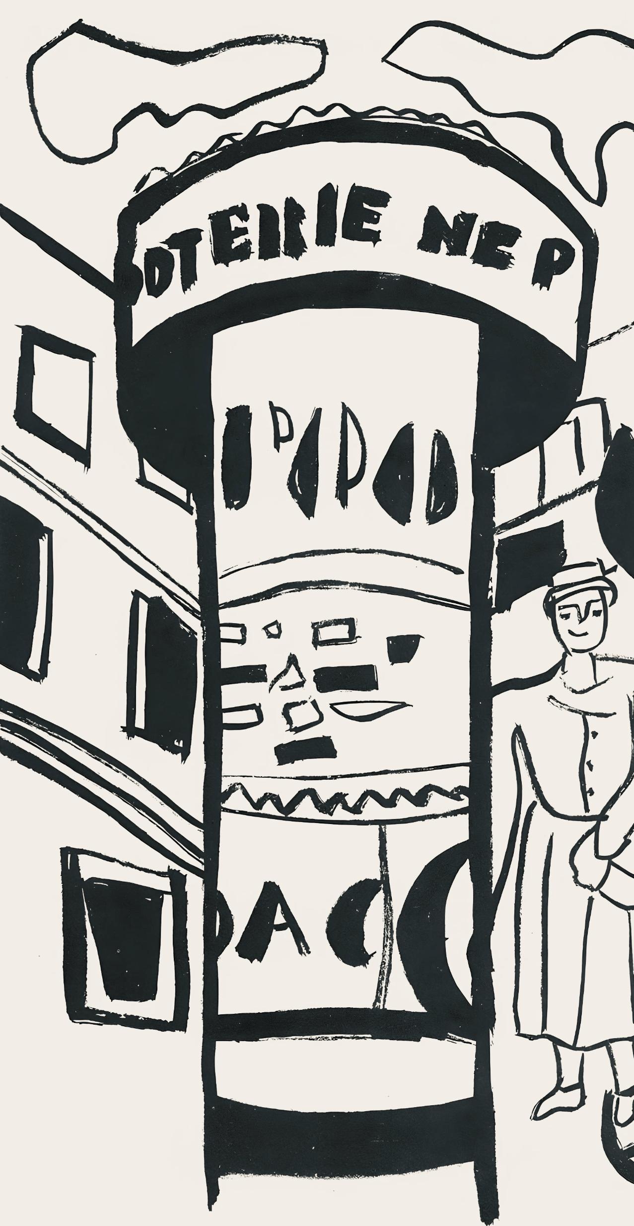 Léger, Composition, mes voyages (d'après) - Moderne Print par Fernand Léger