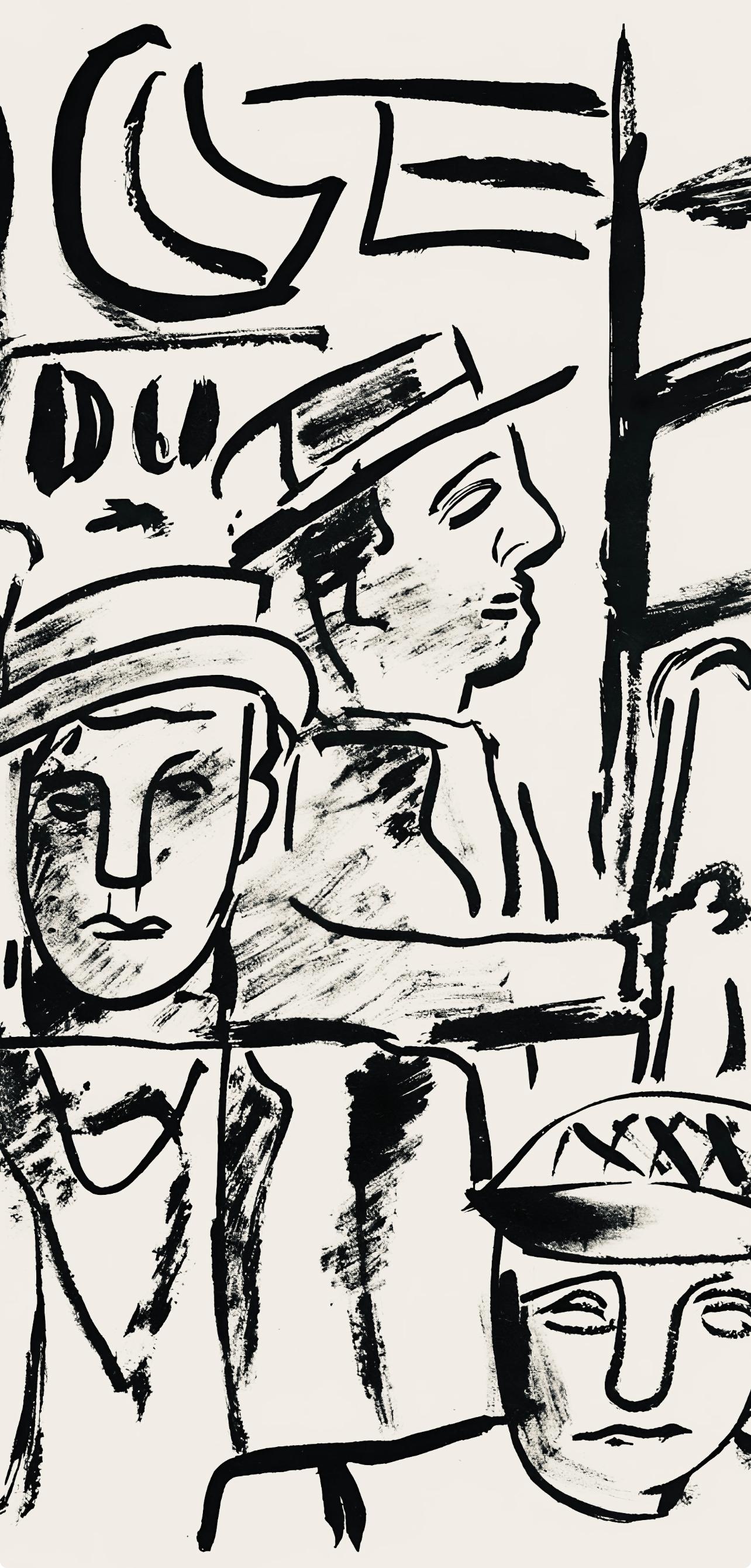 Léger, Composition, mes voyages (d'après) - Moderne Print par Fernand Léger