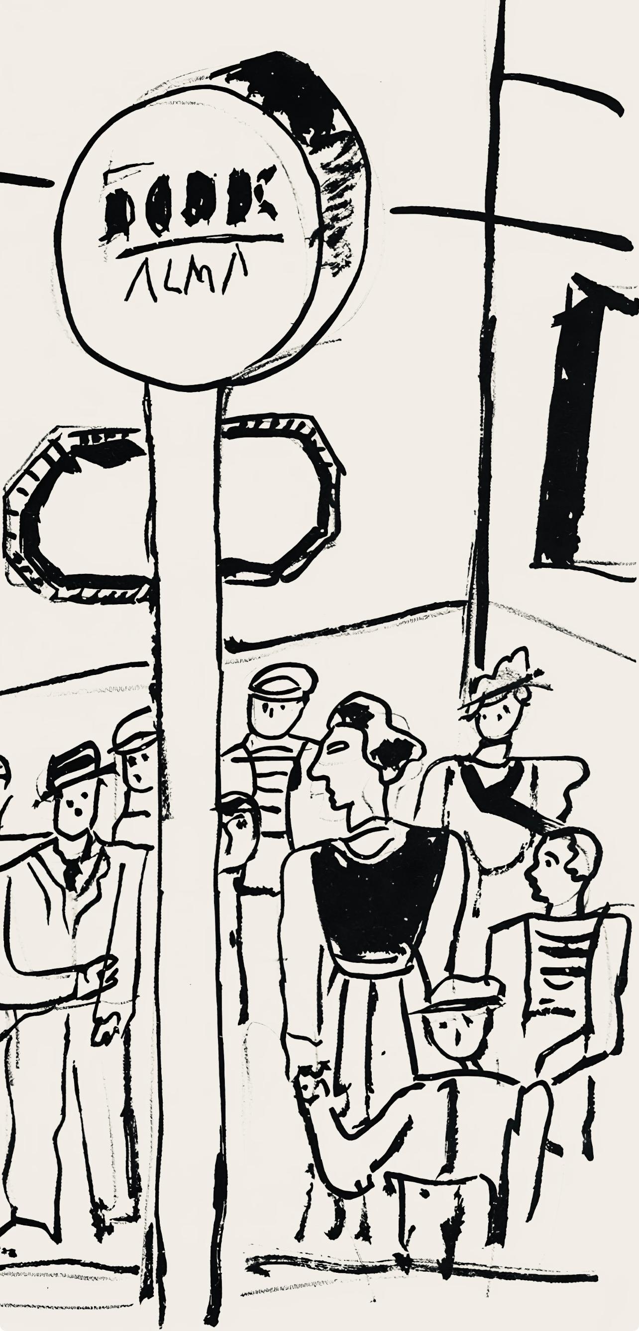 Léger, Composition, mes voyages (after) - White Figurative Print by Fernand Léger