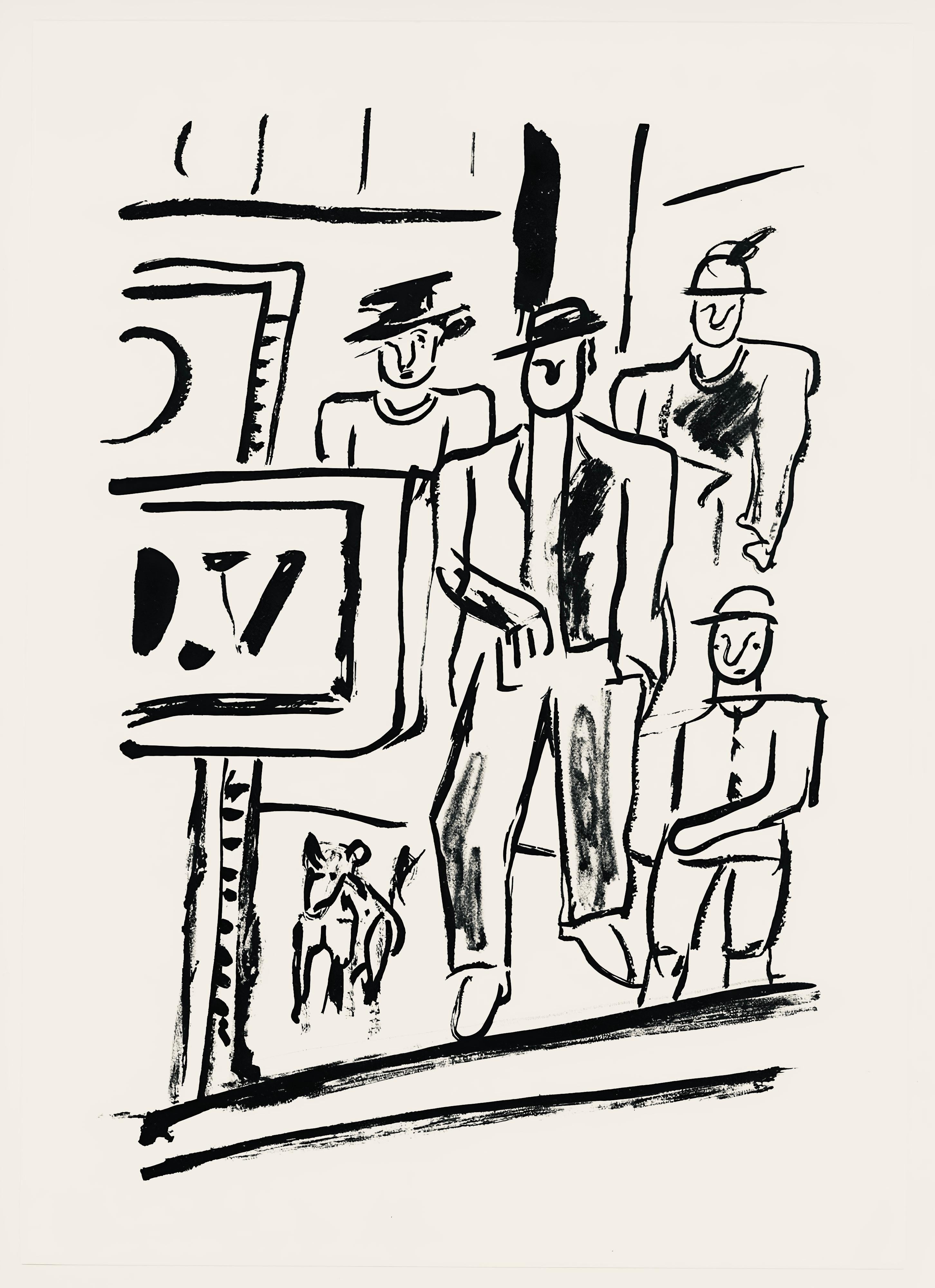 Léger, Composition, mes voyages (after) - White Landscape Print by Fernand Léger