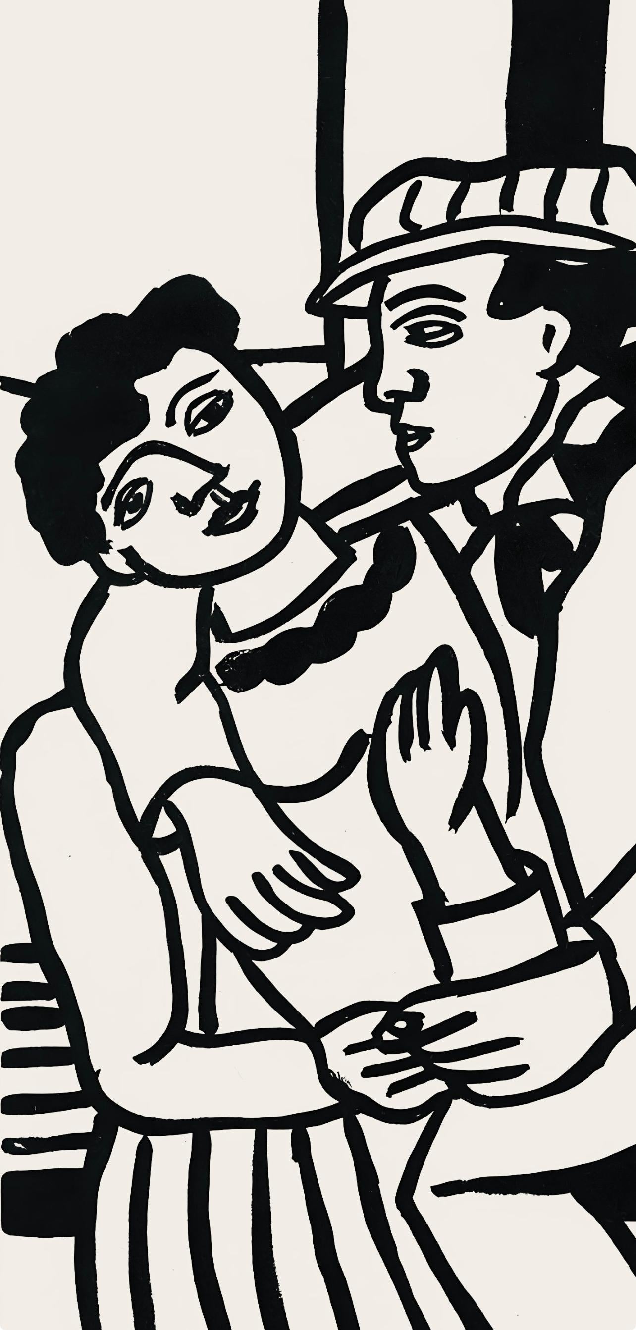 Léger, Composition, mes voyages (after) - White Landscape Print by Fernand Léger