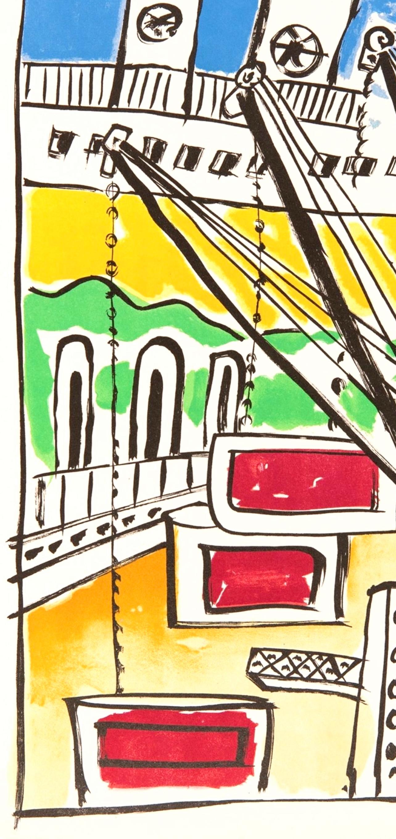 Léger, Komposition, meine Reisen (nach) (Weiß), Landscape Print, von Fernand Léger