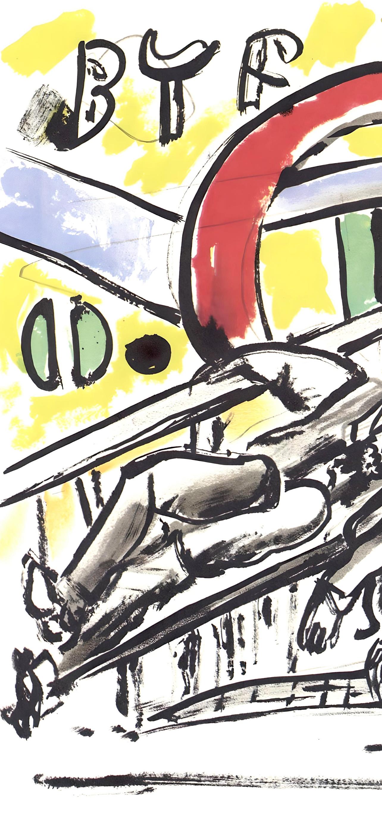 Léger, Composition, mes voyages (after) - Beige Figurative Print by Fernand Léger