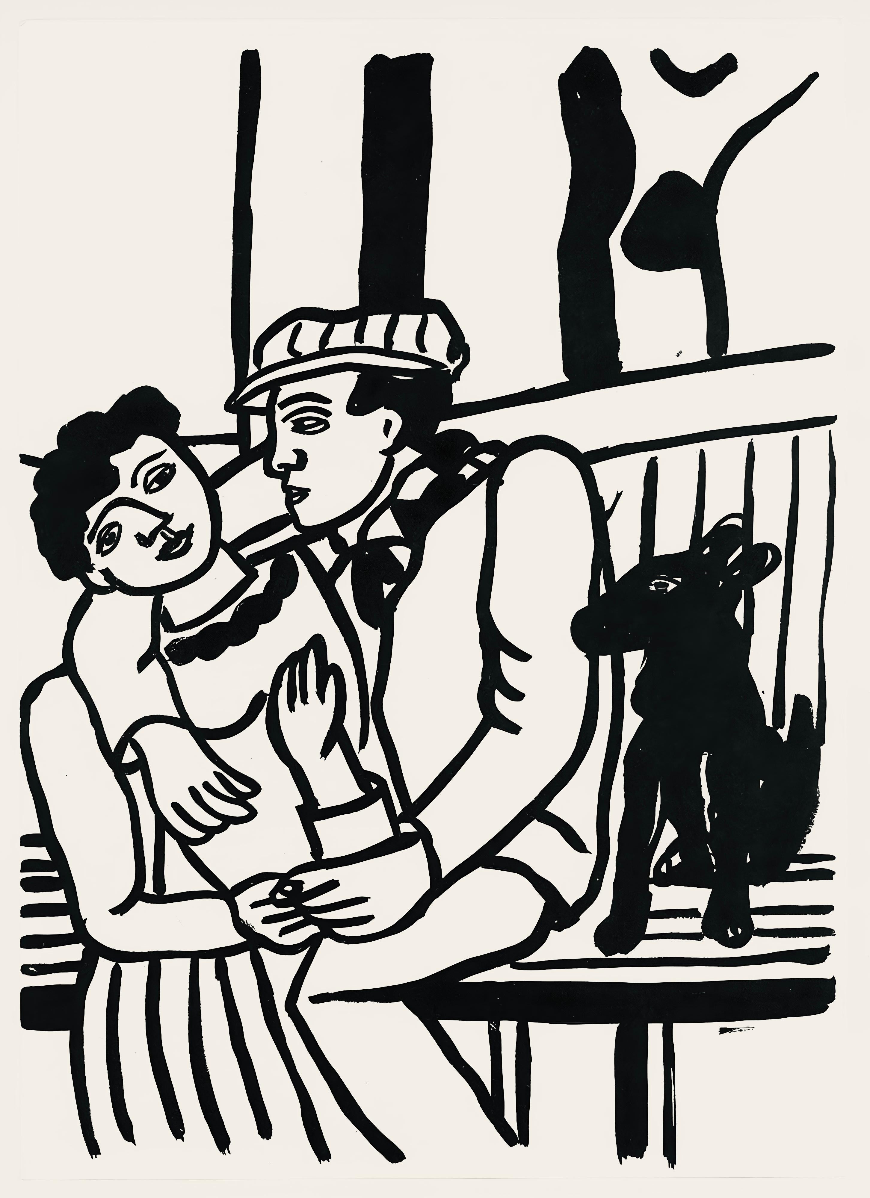 Lithograph on vélin bouffant des Papeteries de Hauteville paper. Unsigned and unnumbered, as issued. Good condition. Notes: From the folio, Fernand Léger mes voyages avec un poème d'aragon et des lithographies de l’auteur, 1970. Published by