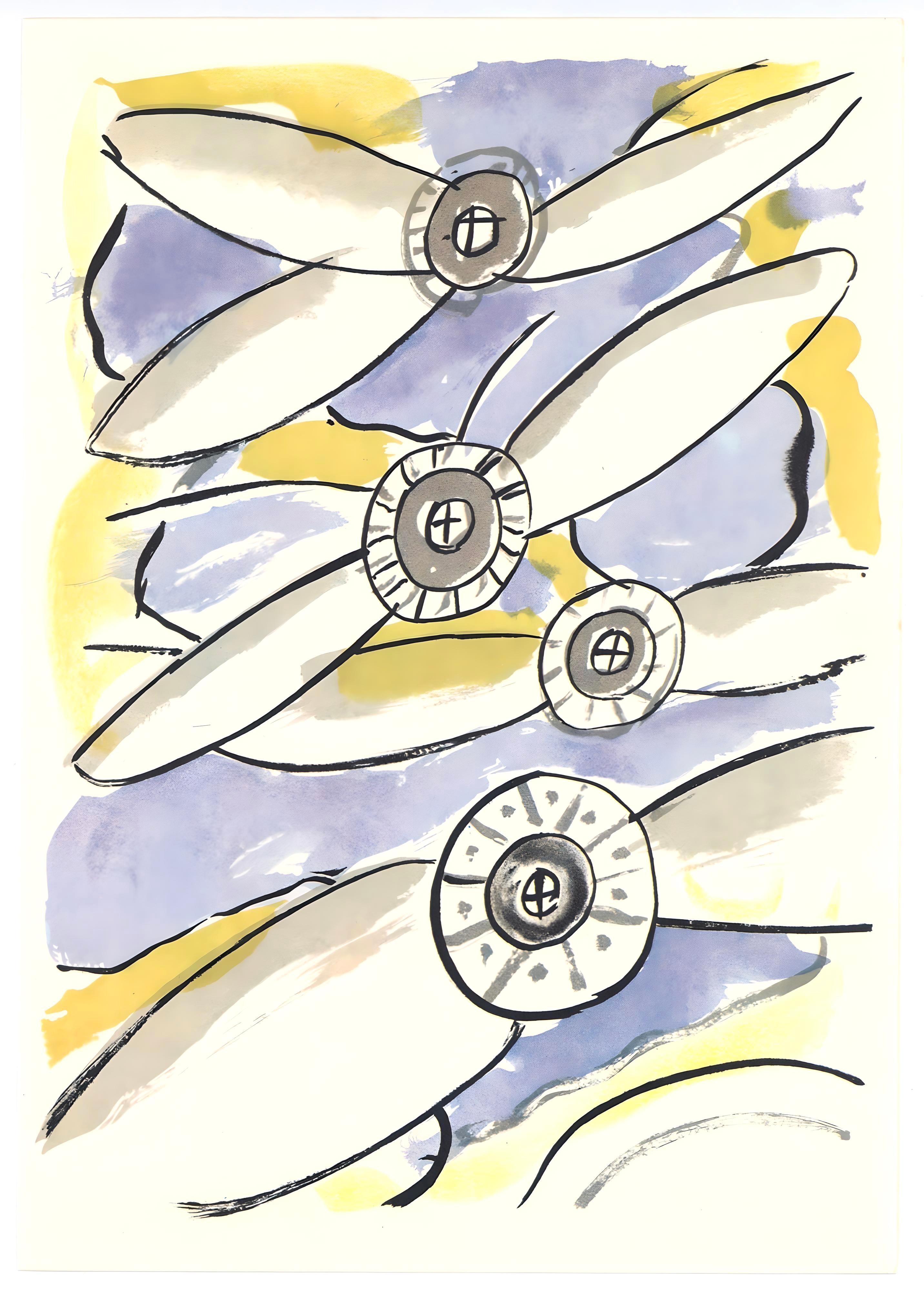 Lithograph on vélin bouffant des Papeteries de Hauteville paper. Unsigned and unnumbered, as issued. Good condition. Notes: From the folio, Fernand Léger mes voyages avec un poème d'aragon et des lithographies de l’auteur, 1970. Published by