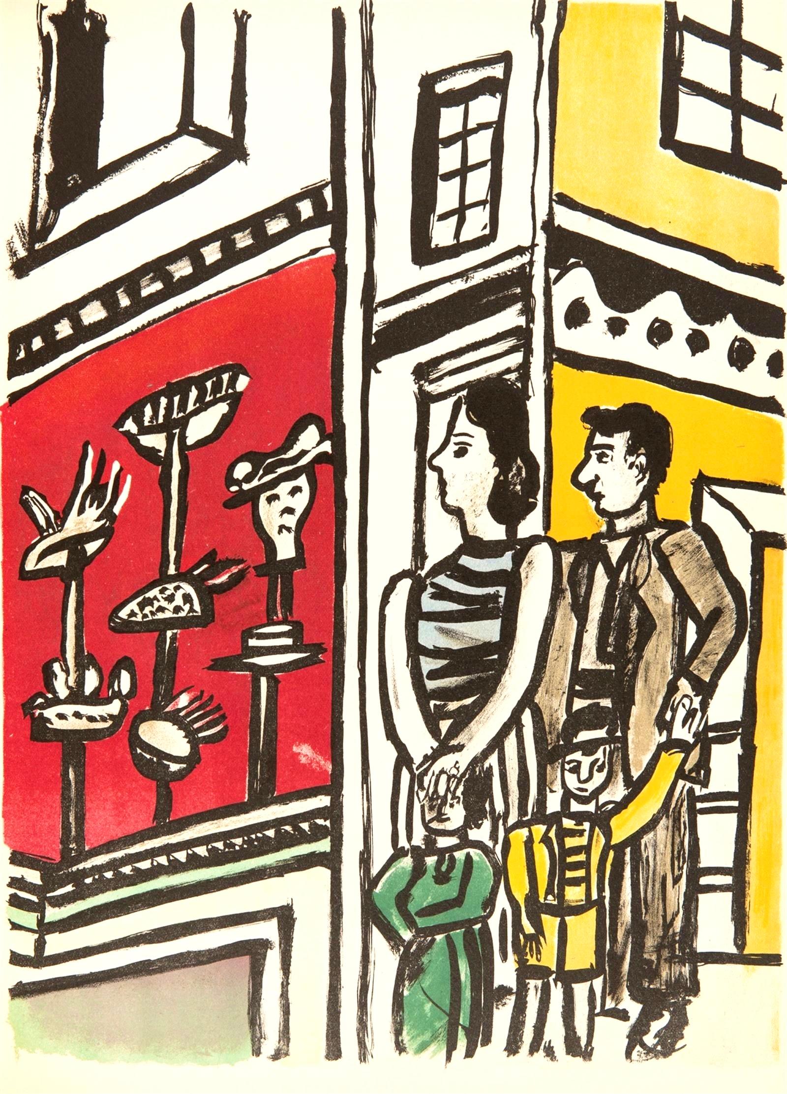 Lithographie sur papier vélin bouffant des Papeteries de Hauteville. Non signé et non numéroté, tel que publié. Bon état. Notes : Extrait de l'in-folio Fernand Léger mes voyages avec un poème d'aragon et des lithographies de l'auteur, 1970. Publié