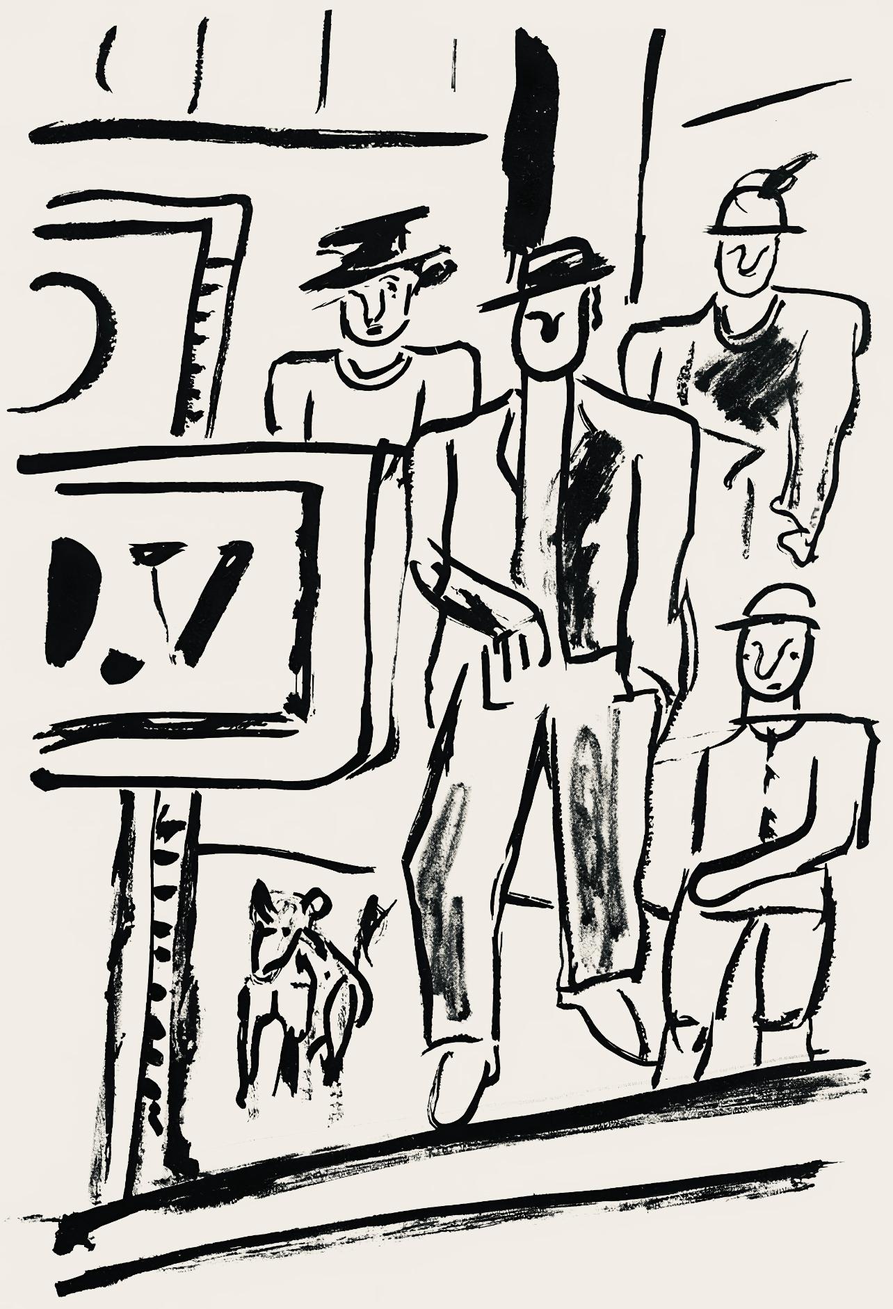 Fernand Léger Landscape Print - Léger, Composition, mes voyages (after)