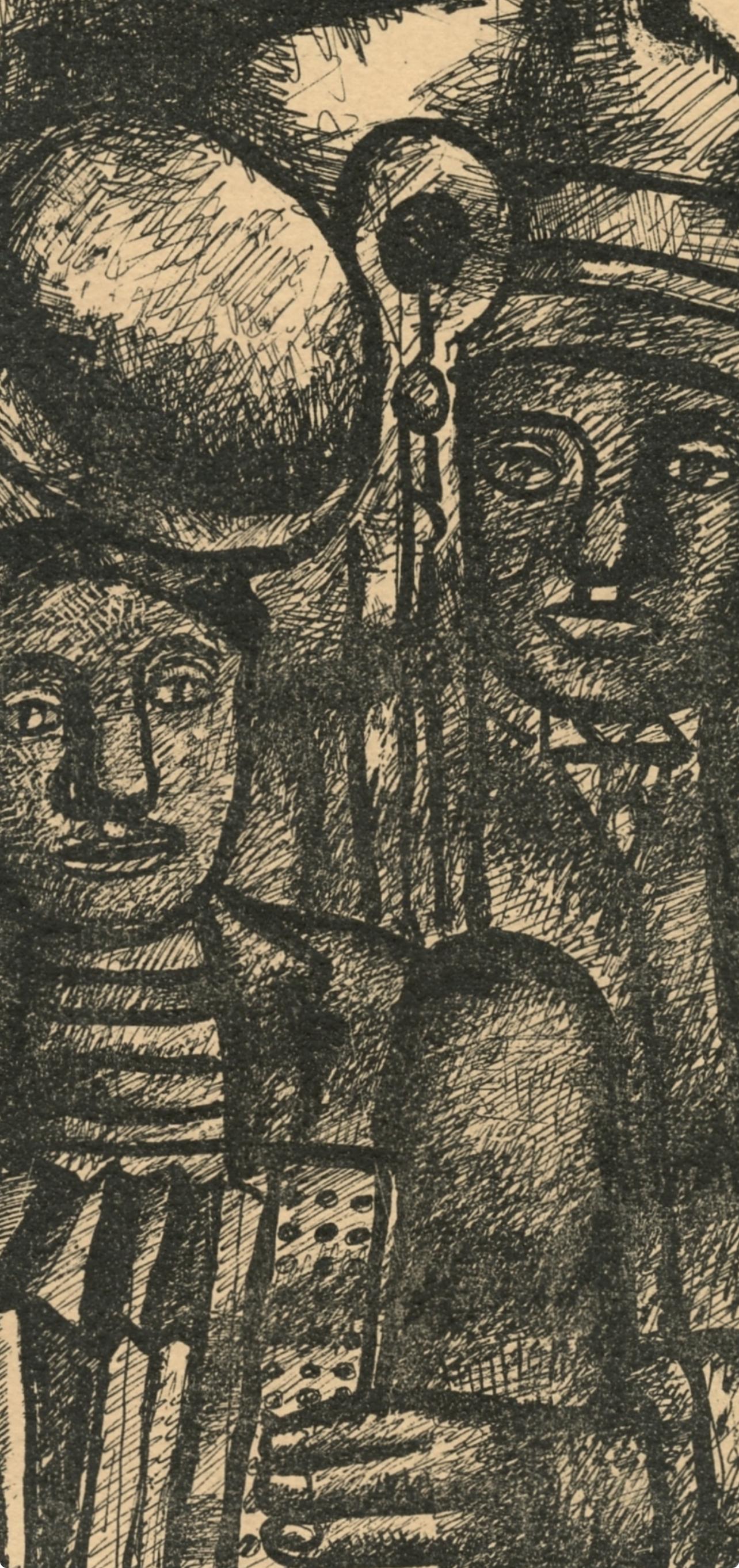 Léger, Composition, Mon ami Léger (after) - Black Landscape Print by Fernand Léger