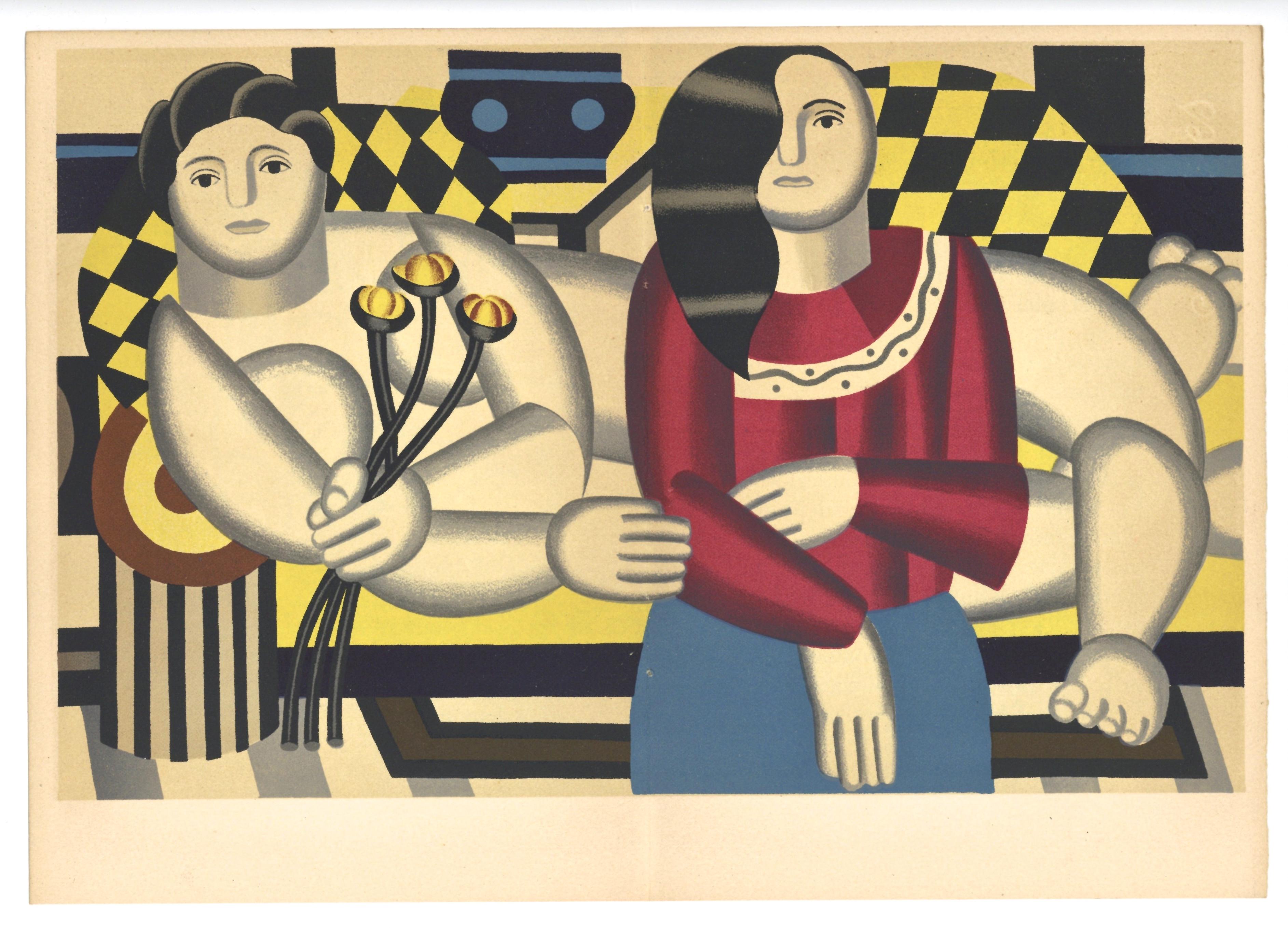 Léger, Composition, Mon ami Léger (after) - Gray Still-Life Print by Fernand Léger