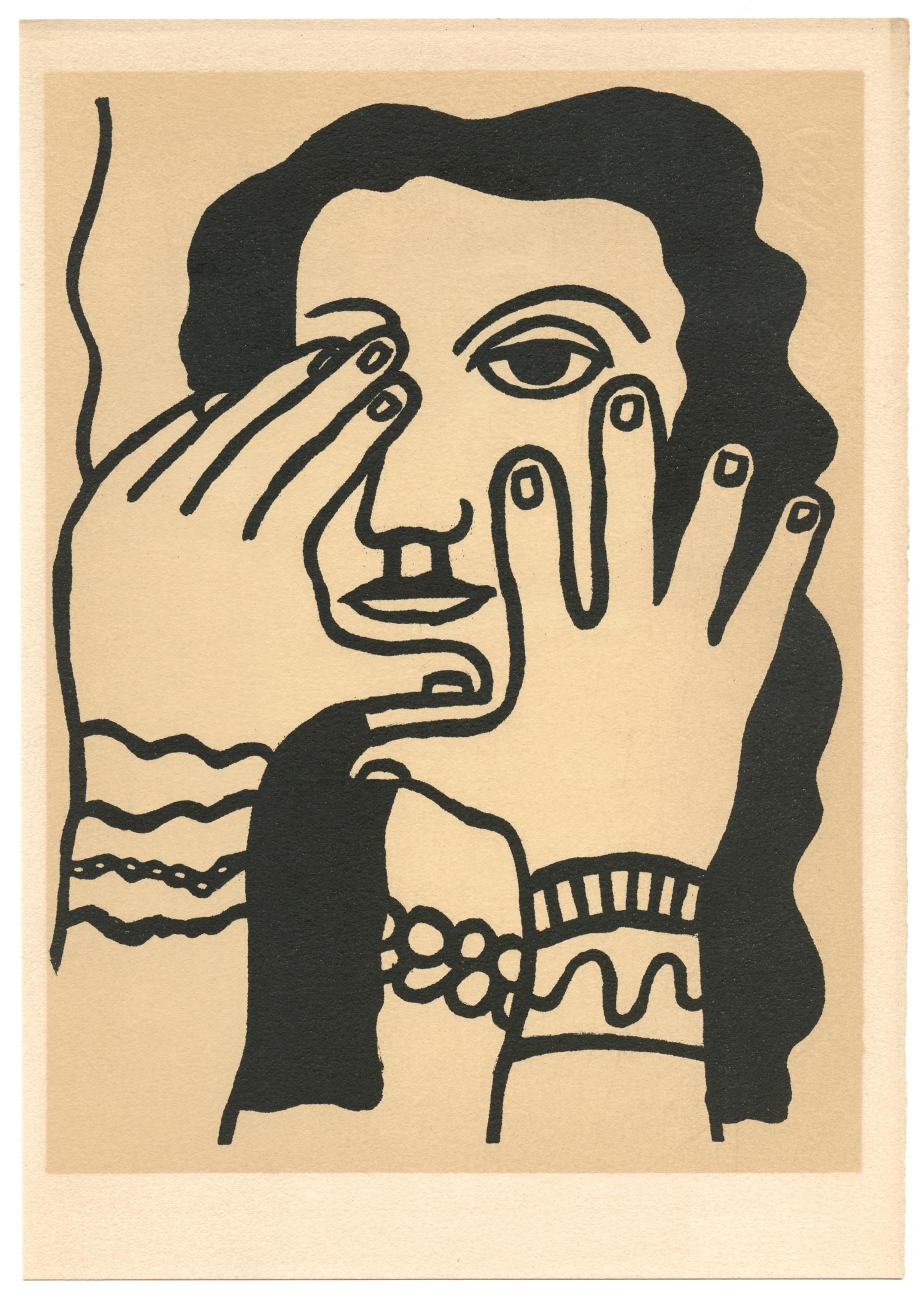Lithograph and stencil on vélin d'Arches paper. Inscription: Unsigned and unnumbered, as issued. Good condition. Notes: From the album, Mon ami Léger par André Maurois de l'Académie française Comment je conçois la figure par Fernand Léger, 1952.
