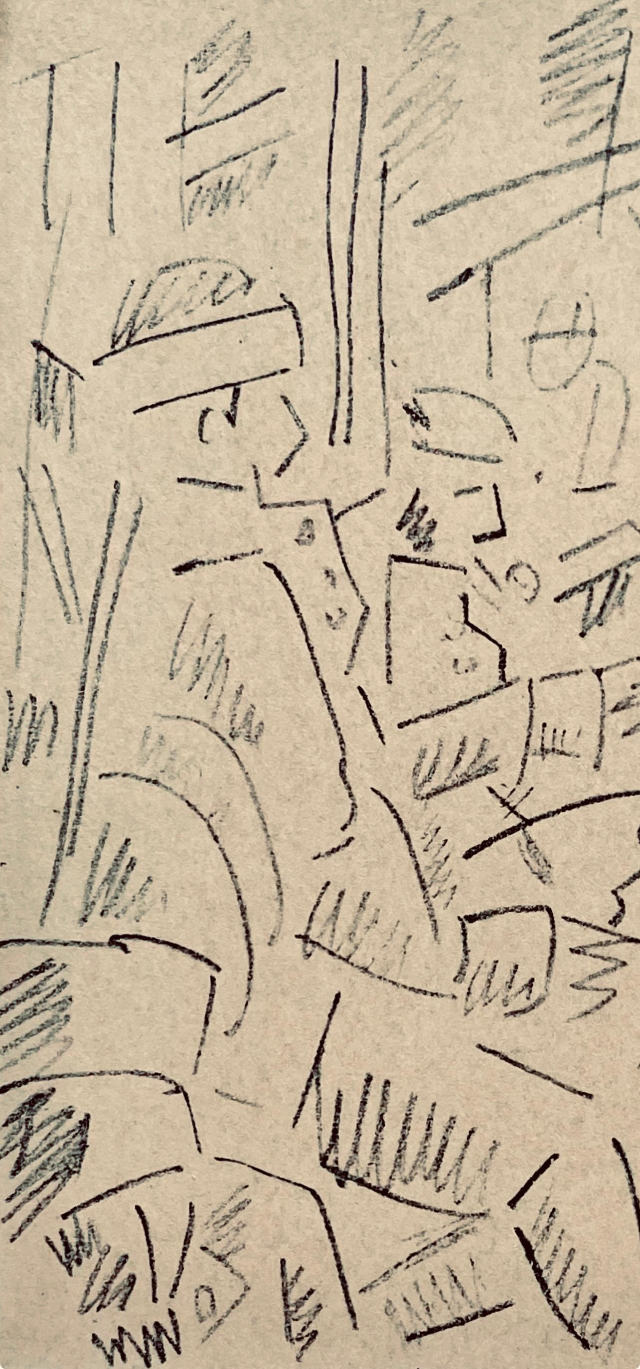Léger, Dans l'hôpital, Dessins de Guerre 1915-16 (after) - Beige Landscape Print by Fernand Léger