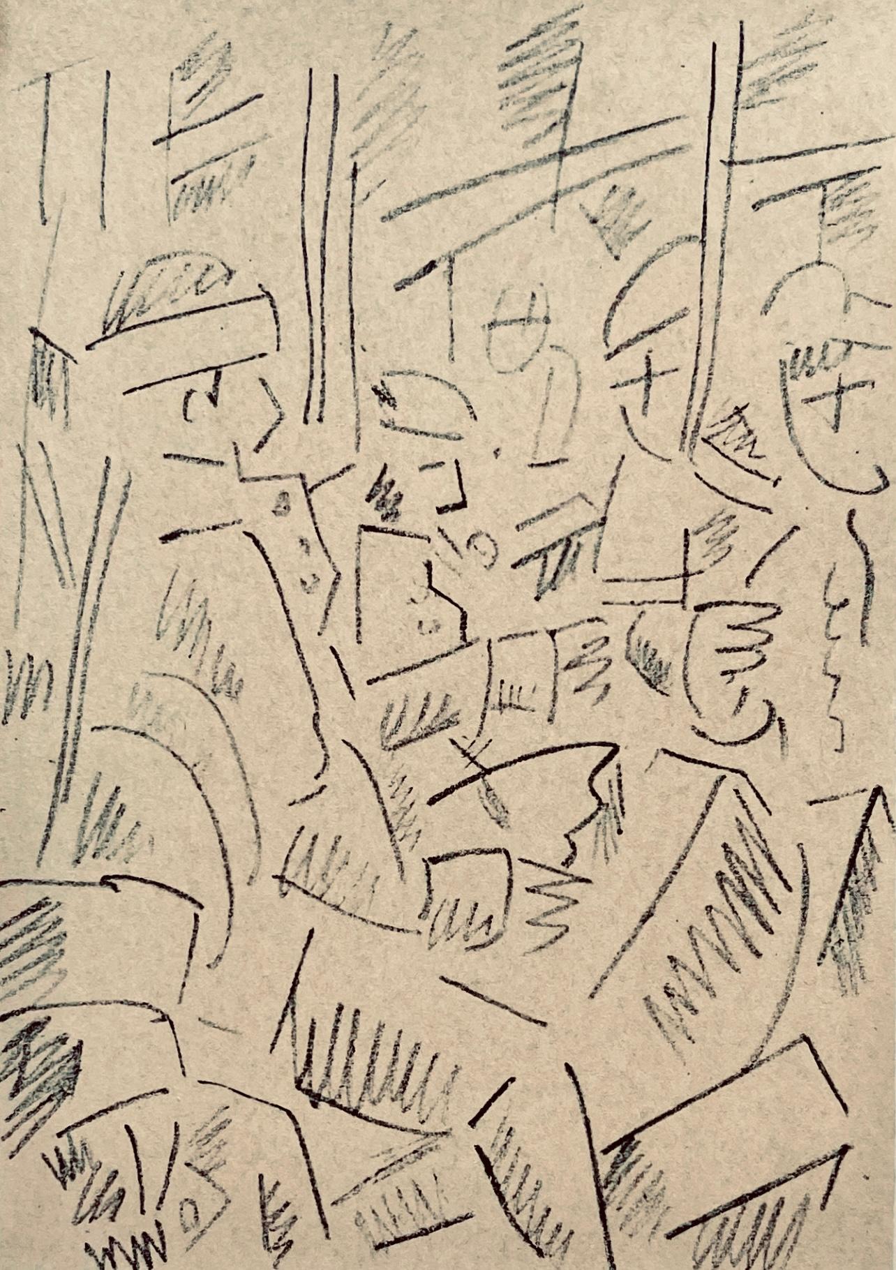 Fernand Léger Landscape Print - Léger, Dans l'hôpital, Dessins de Guerre 1915-16 (after)