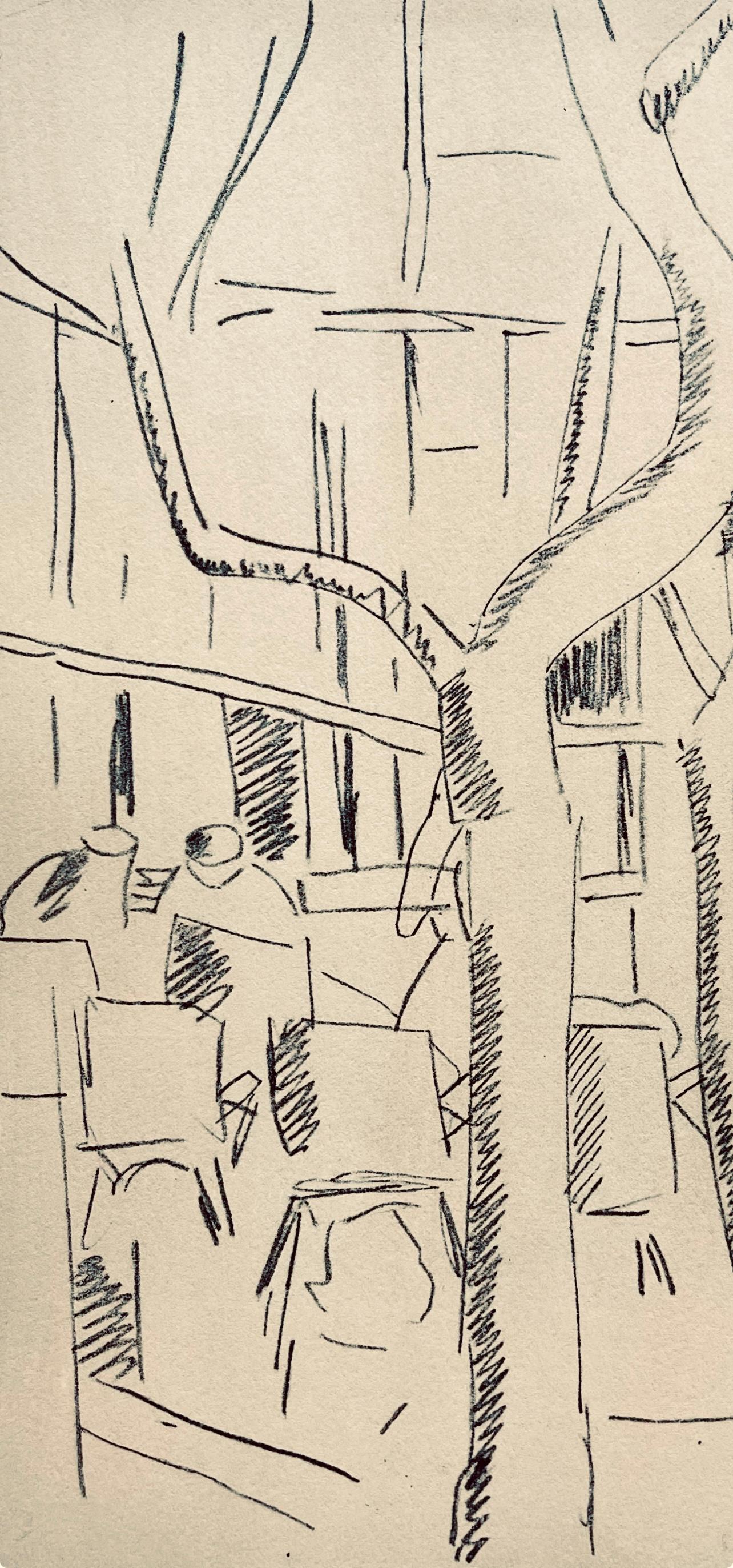 Léger, Dans Verdun, Dessins de Guerre 1915-16 (after) - Beige Figurative Print by Fernand Léger